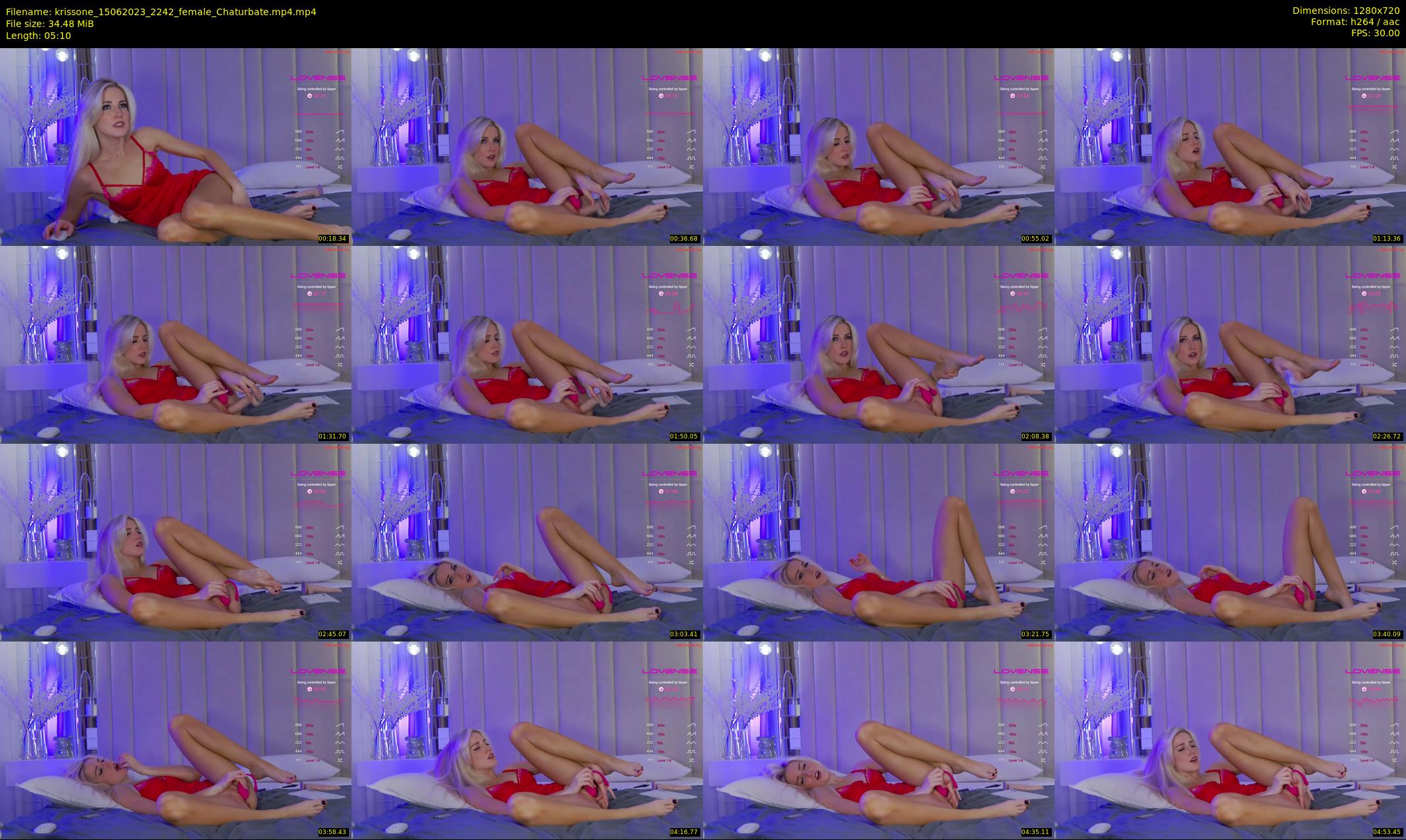 krissone — 6 minute Chaturbate female cam show recording, 720p, Jun 15, 2023