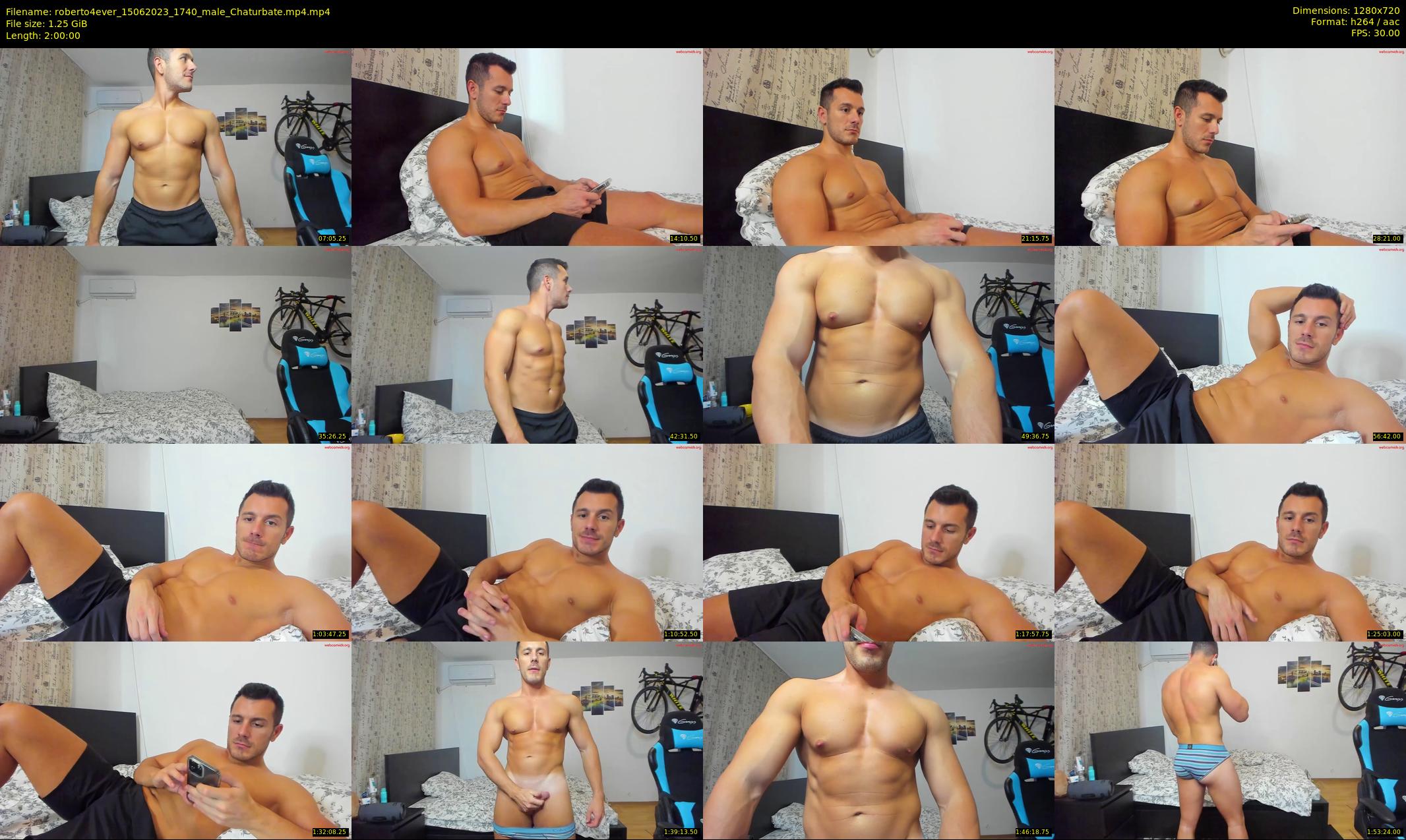 roberto4ever — 120 minute Chaturbate male cam show recording, 720p, Jun 15, 2023