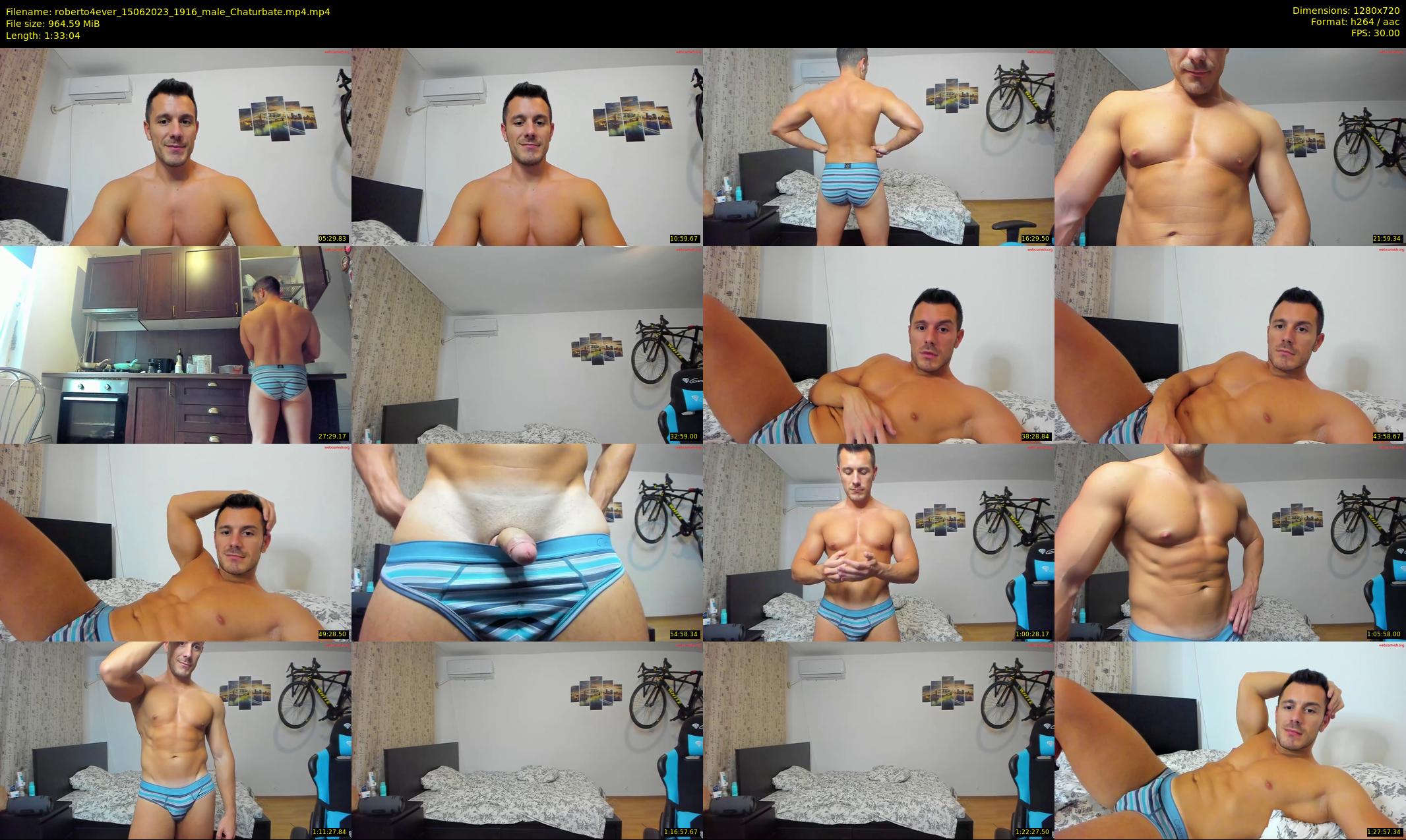 roberto4ever — 94 minute Chaturbate male cam show recording, 720p, Jun 15, 2023