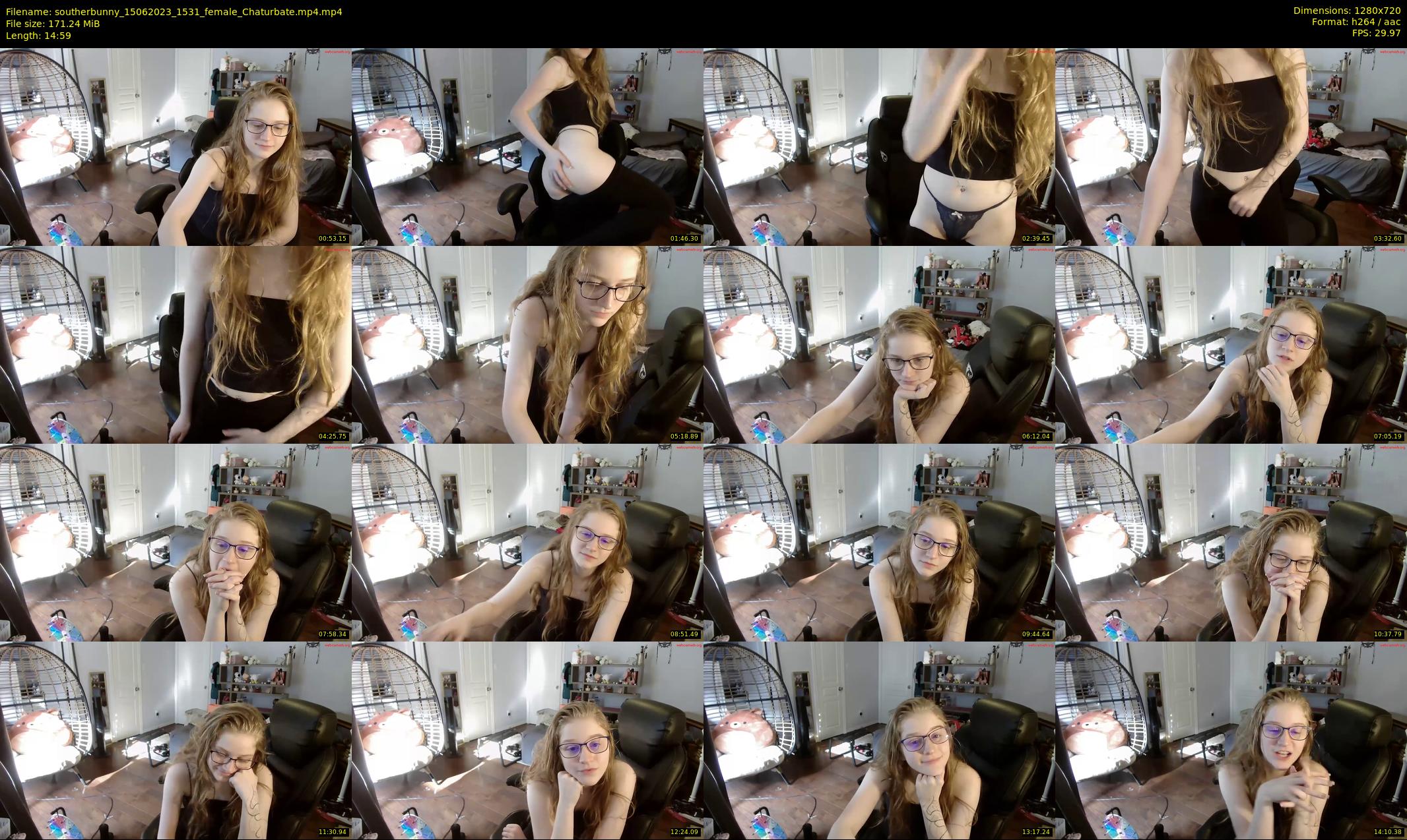 southerbunny — 15 minute Chaturbate female cam show recording, 720p, Jun 15, 2023