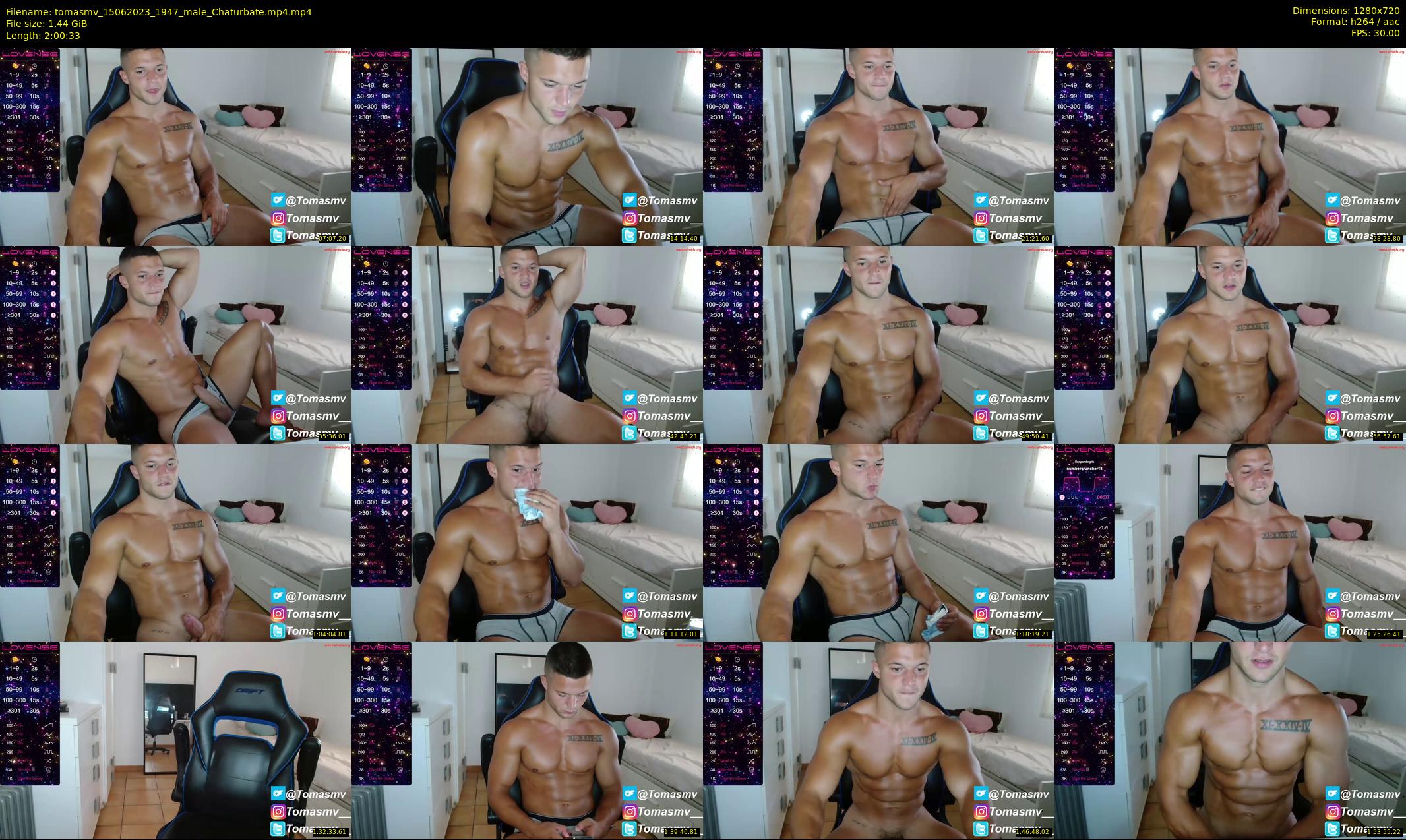 tomasmv — 121 minute Chaturbate male cam show recording, 720p, Jun 15, 2023
