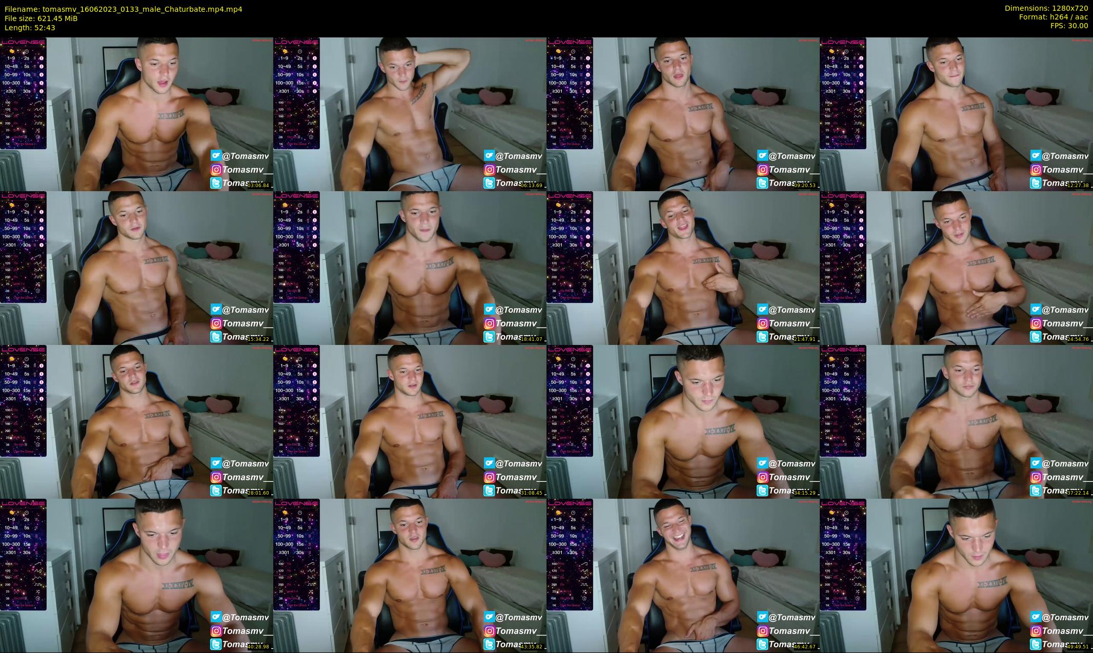 tomasmv — 53 minute Chaturbate male cam show recording, 720p, Jun 16, 2023