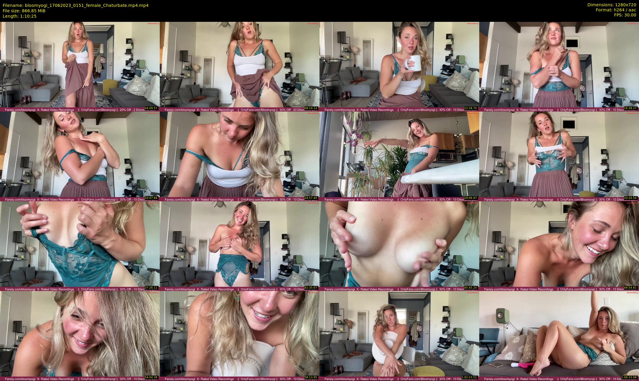 bloomyogi — 71 minute Chaturbate female cam show recording, 720p, Jun 17, 2023
