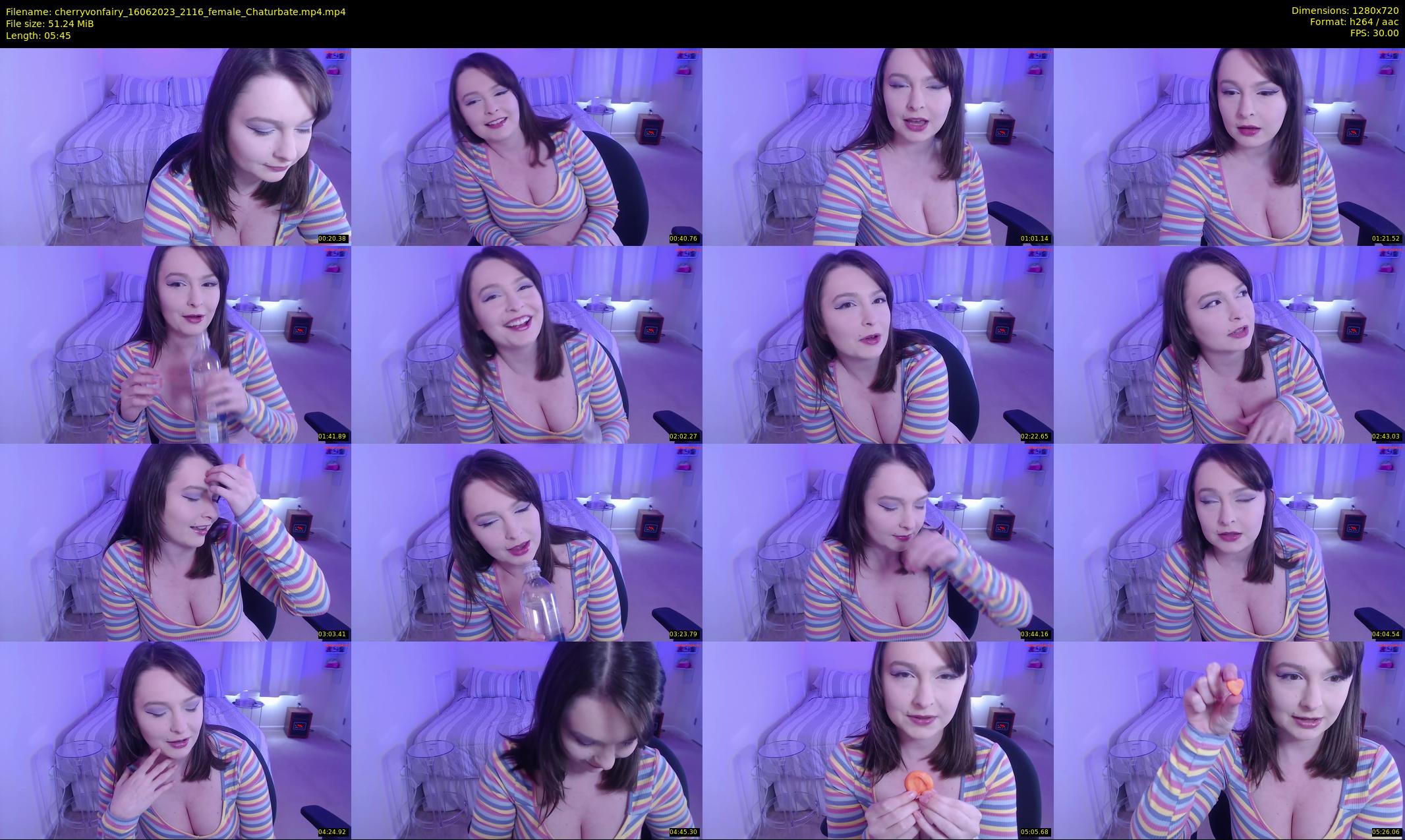 cherryvonfairy — 6 minute Chaturbate female cam show recording, 720p, Jun 16, 2023
