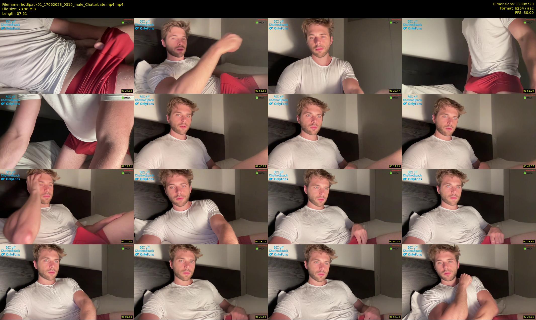 hot8pack01 — 8 minute Chaturbate male cam show recording, 720p, Jun 17, 2023
