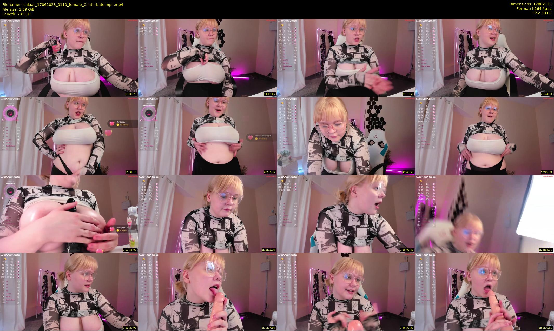 lisalaas — 121 minute Chaturbate female cam show recording, 720p, Jun 17, 2023