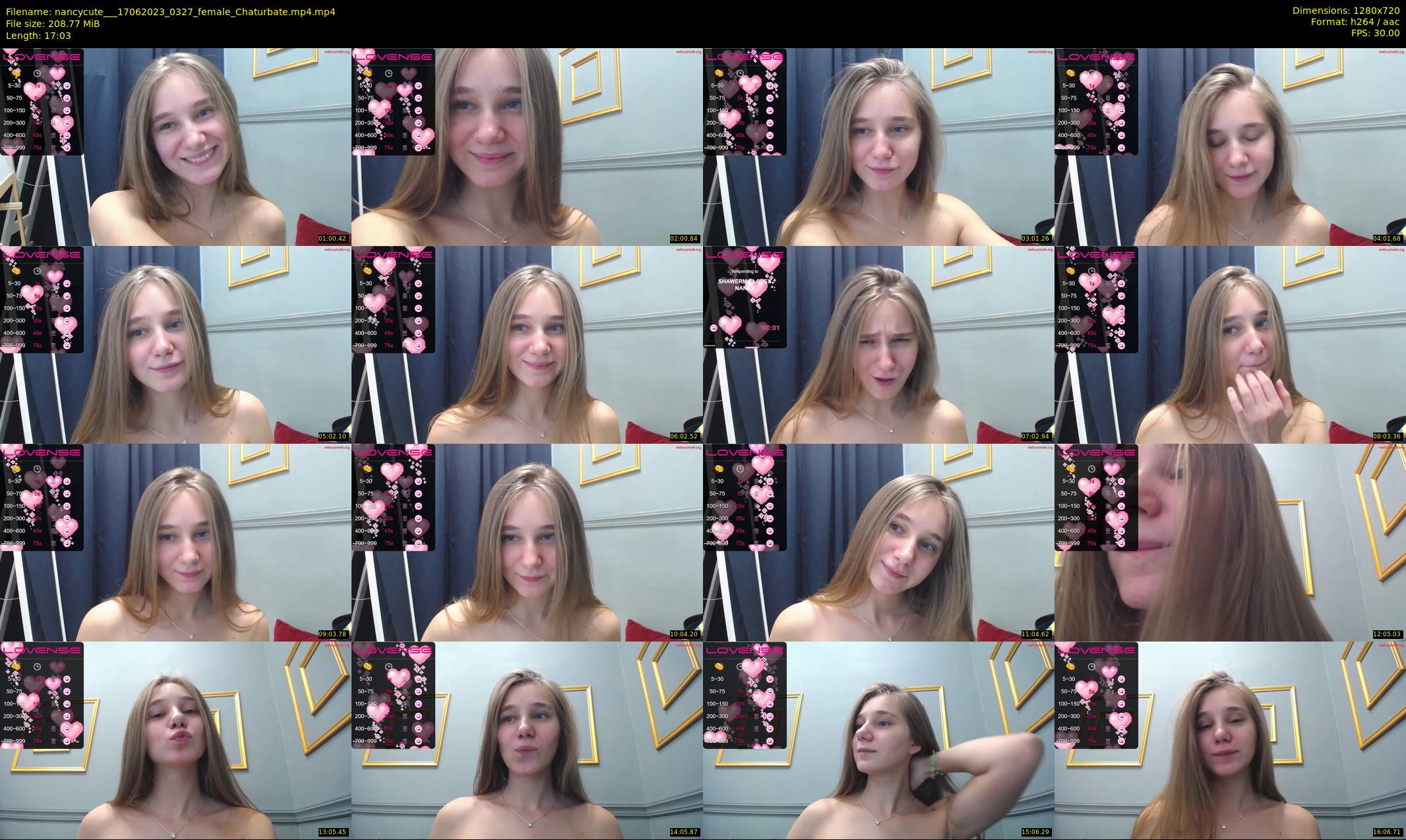nancycute__ — 18 minute Chaturbate female cam show recording, 720p, Jun 17, 2023