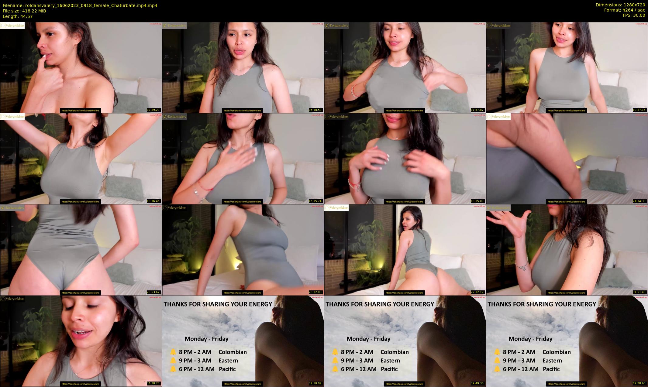 roldansvalery — 45 minute Chaturbate female cam show recording, 720p, Jun 16, 2023