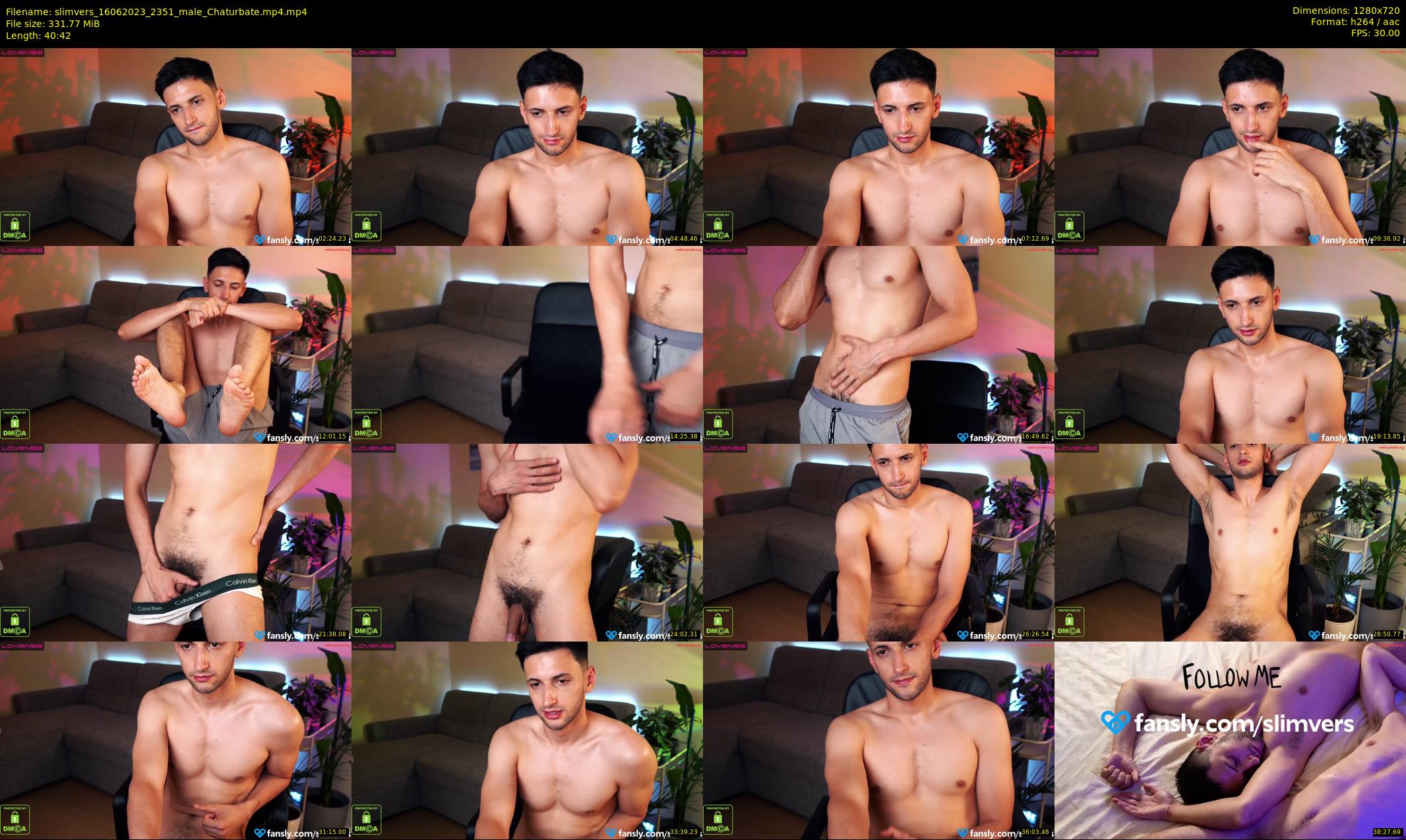 slimvers — 41 minute Chaturbate male cam show recording, 720p, Jun 16, 2023