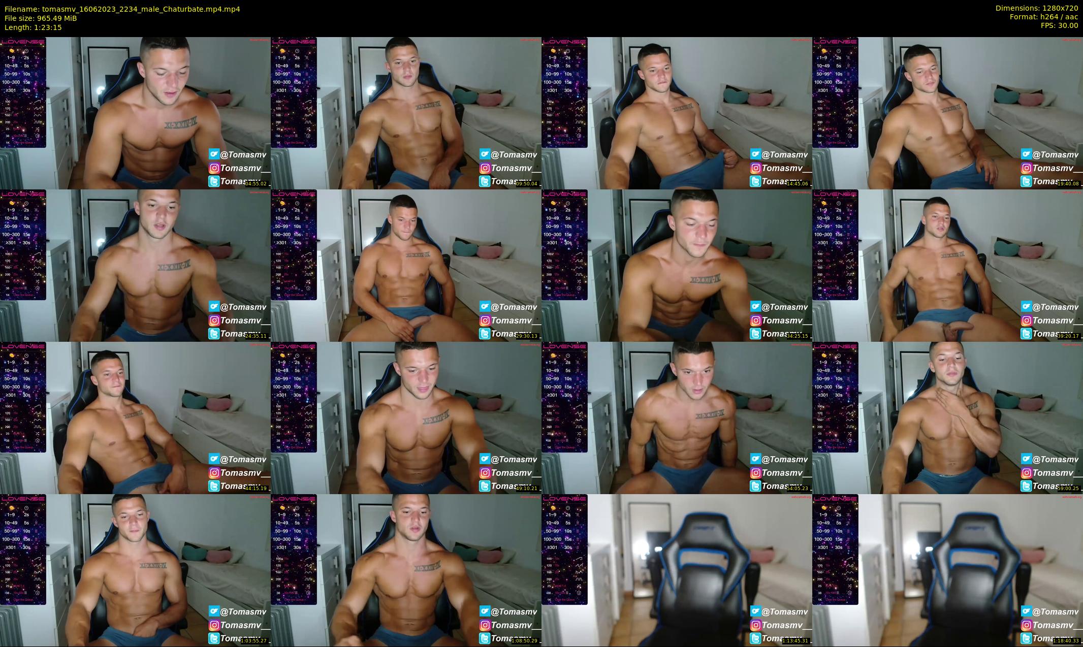 tomasmv — 84 minute Chaturbate male cam show recording, 720p, Jun 16, 2023
