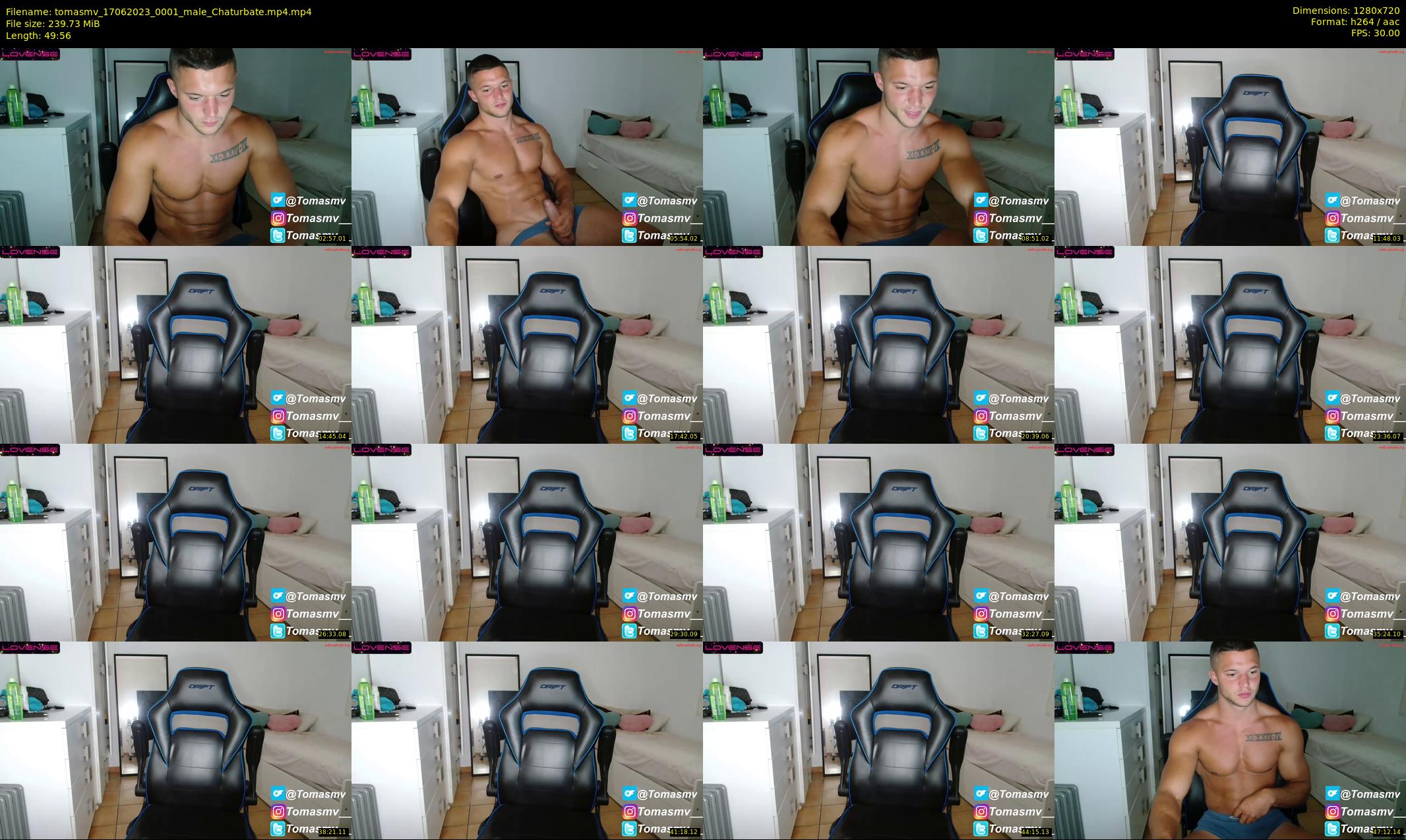 tomasmv — 50 minute Chaturbate male cam show recording, 720p, Jun 17, 2023