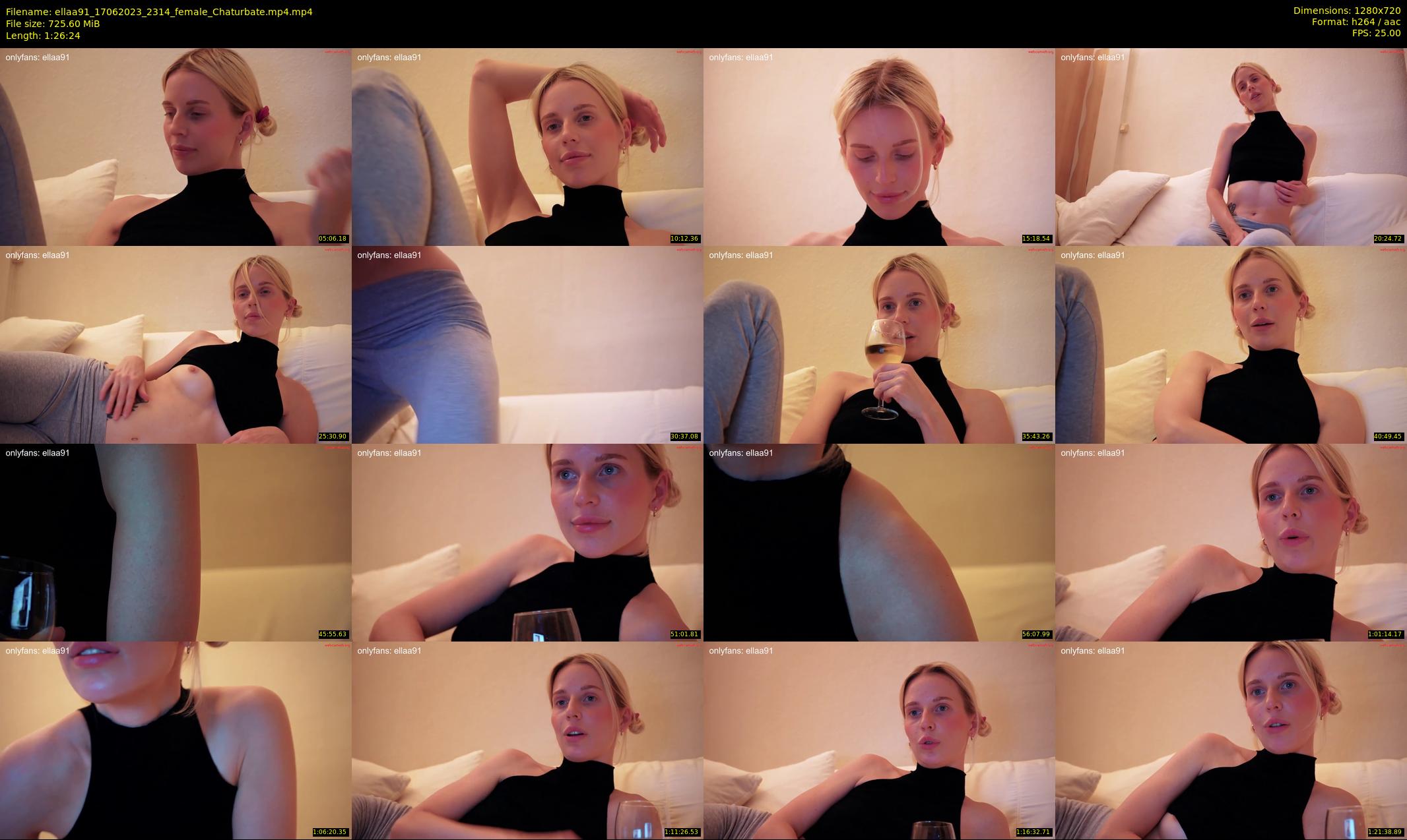 ellaa91 — 87 minute Chaturbate female cam show recording, 720p, Jun 17, 2023