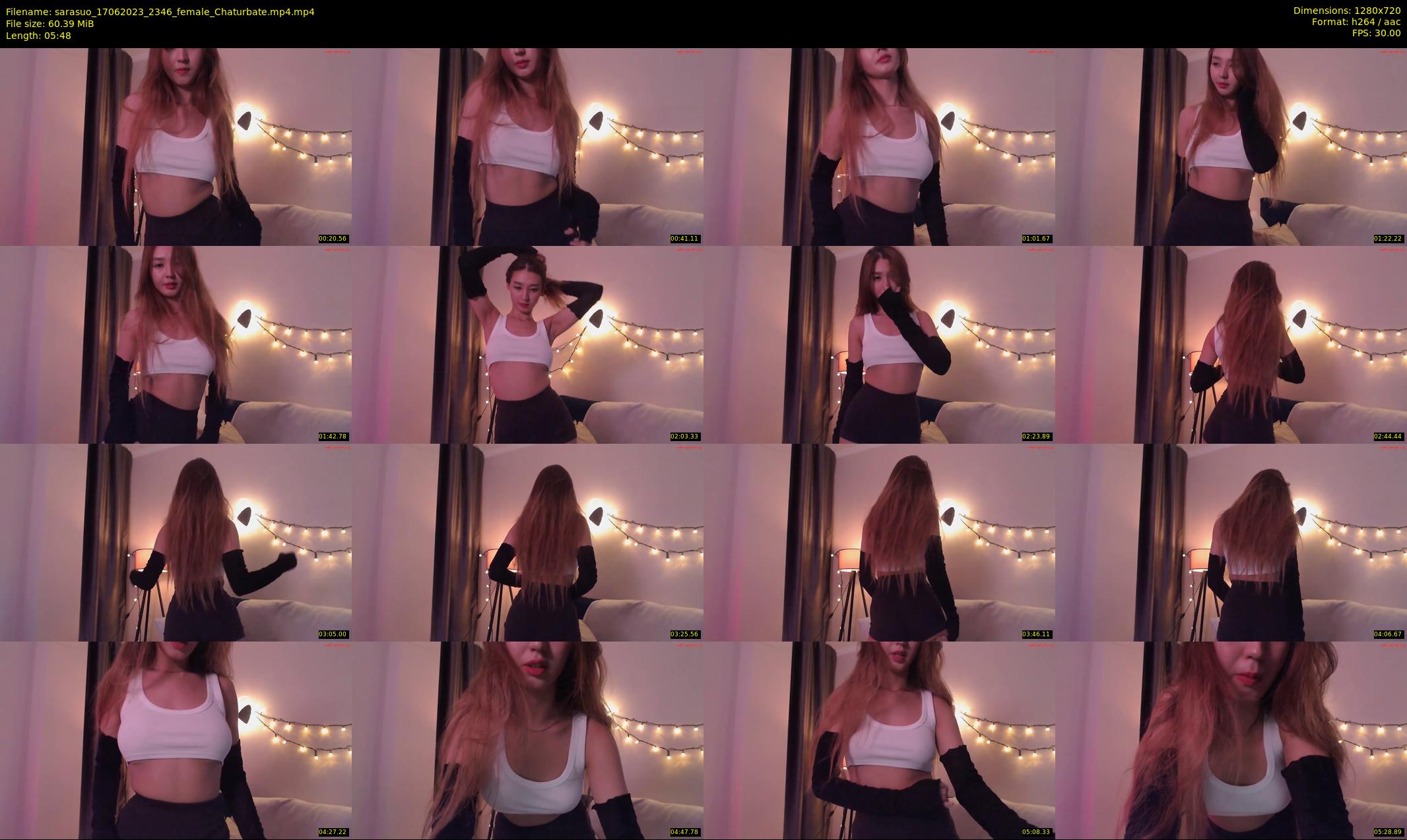 sarasuo — 6 minute Chaturbate female cam show recording, 720p, Jun 17, 2023