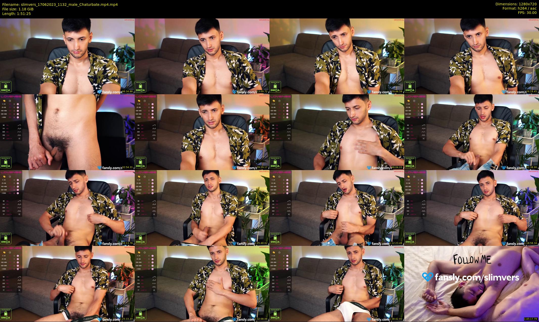 slimvers — 112 minute Chaturbate male cam show recording, 720p, Jun 17, 2023