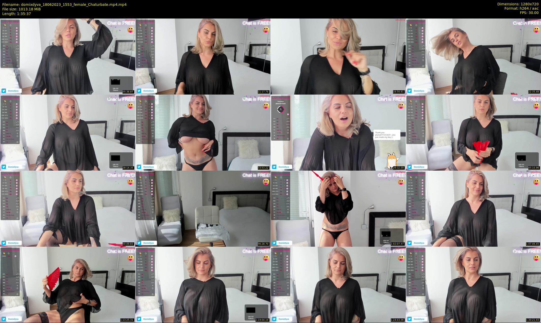 domixdyva — 96 minute Chaturbate female cam show recording, 720p, Jun 18, 2023