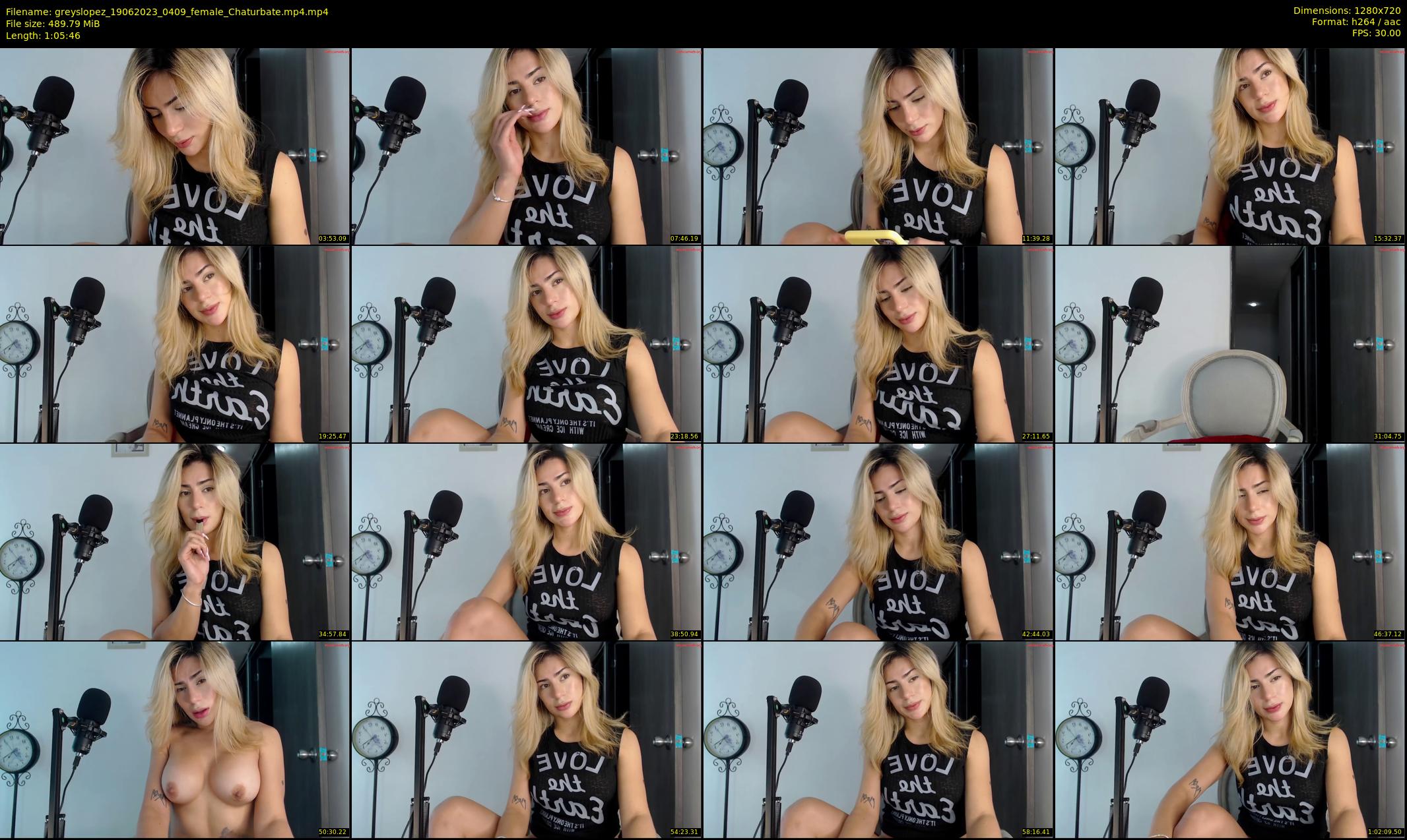 greyslopez — 66 minute Chaturbate female cam show recording, 720p, Jun 19, 2023