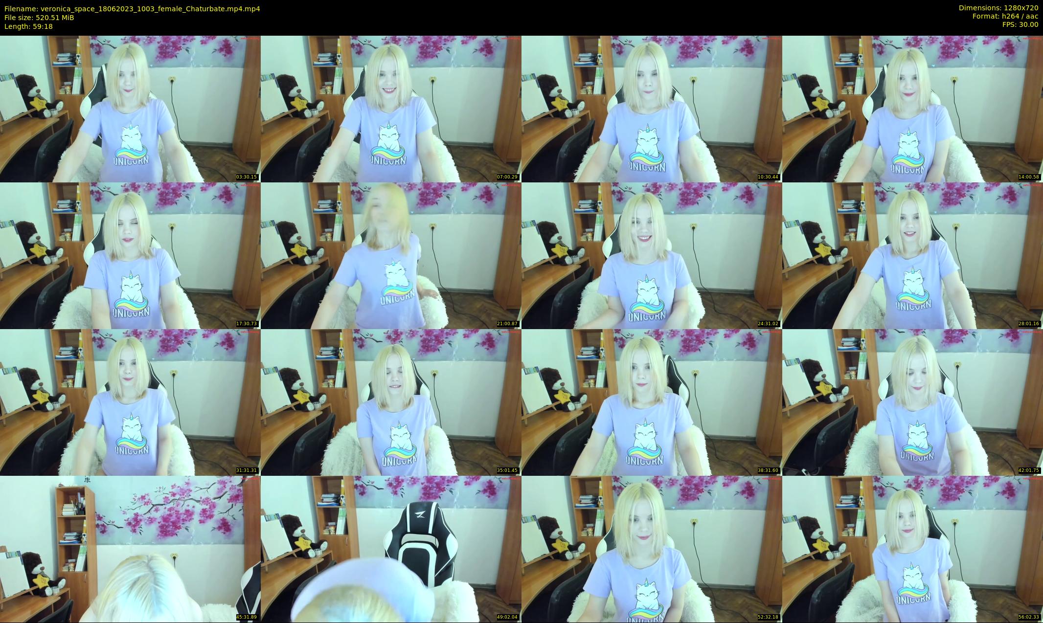 veronica_space — 60 minute Chaturbate female cam show recording, 720p, Jun 18, 2023