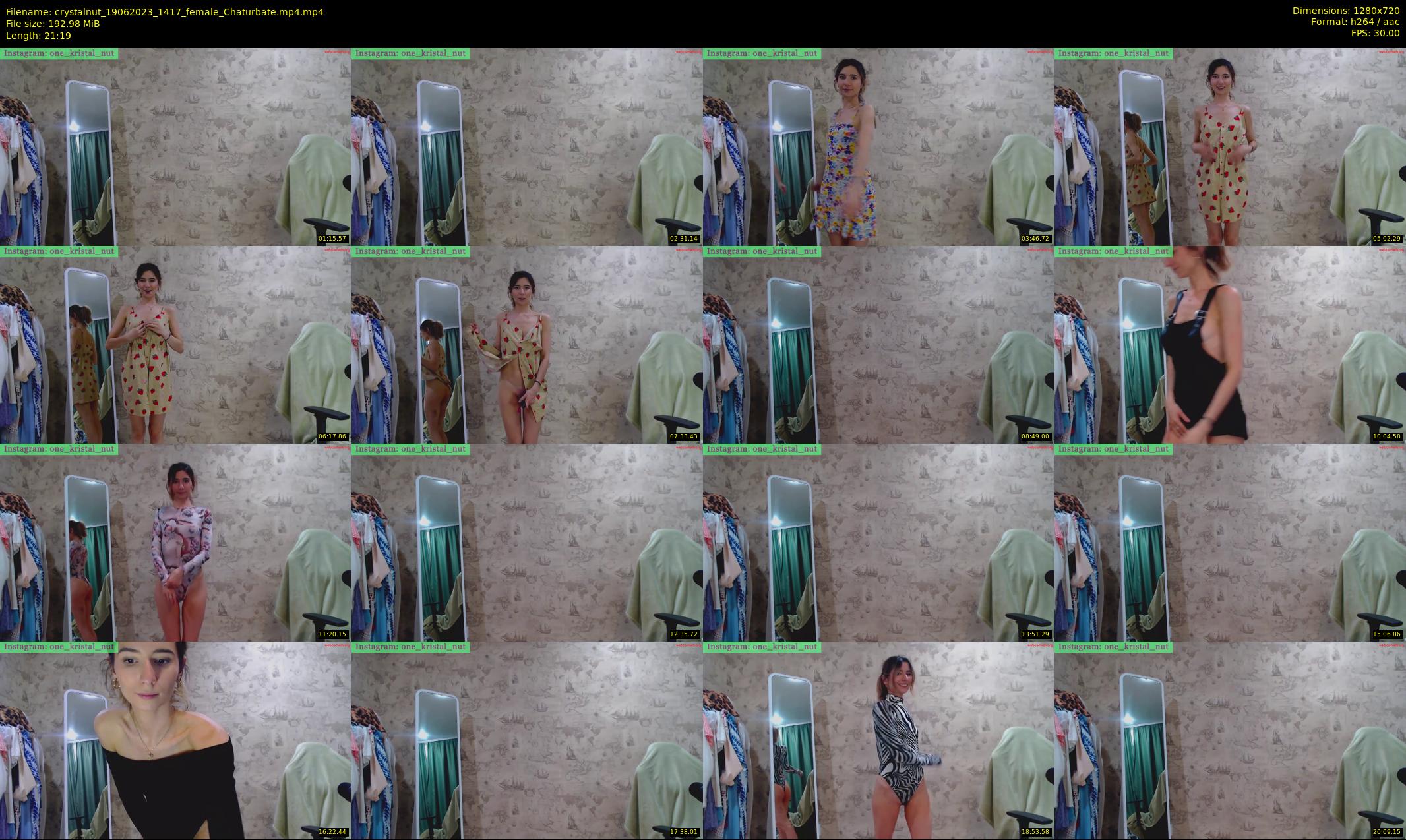 crystalnut — 22 minute Chaturbate female cam show recording, 720p, Jun 19, 2023