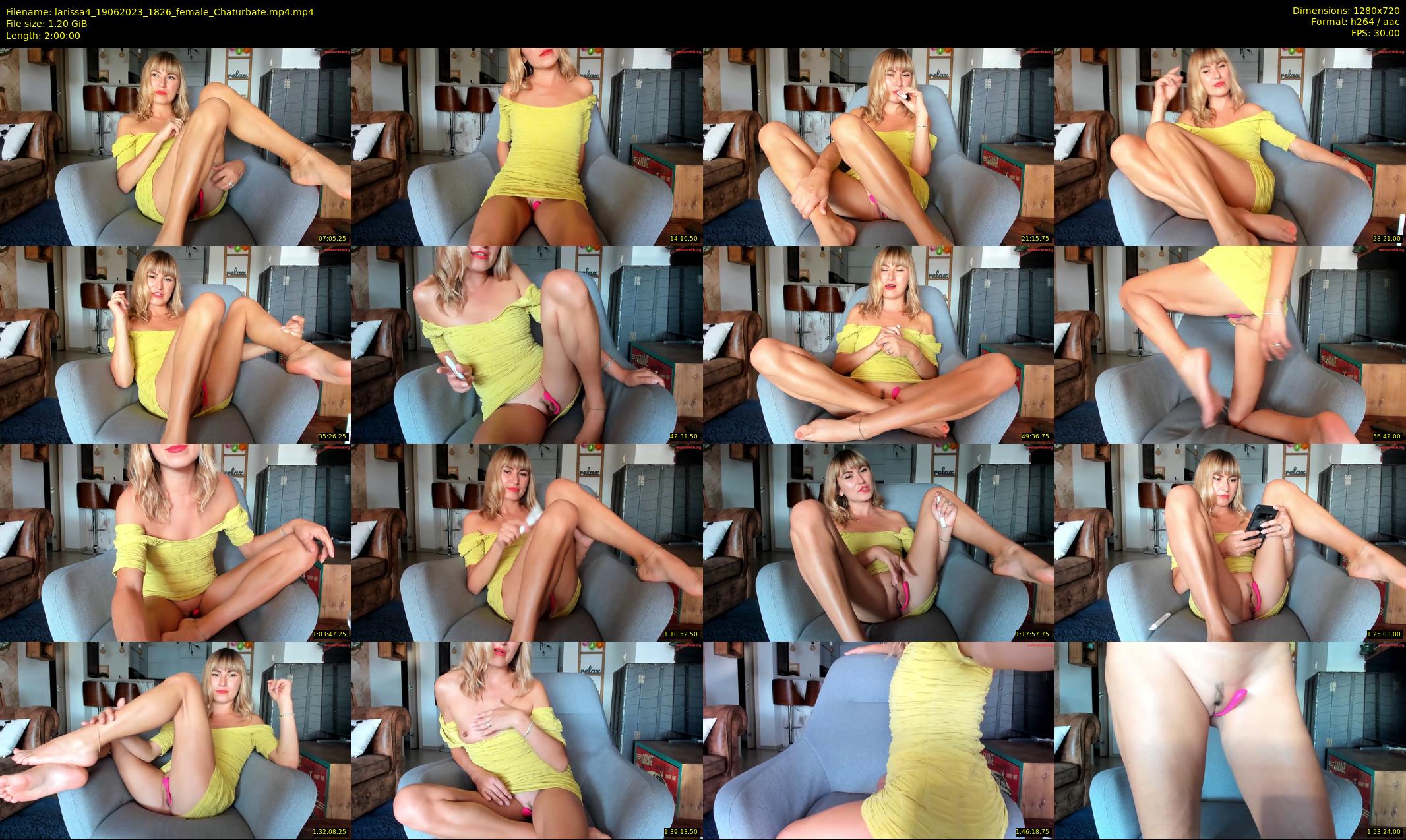 larissa4 — 120 minute Chaturbate female cam show recording, 720p, Jun 19, 2023