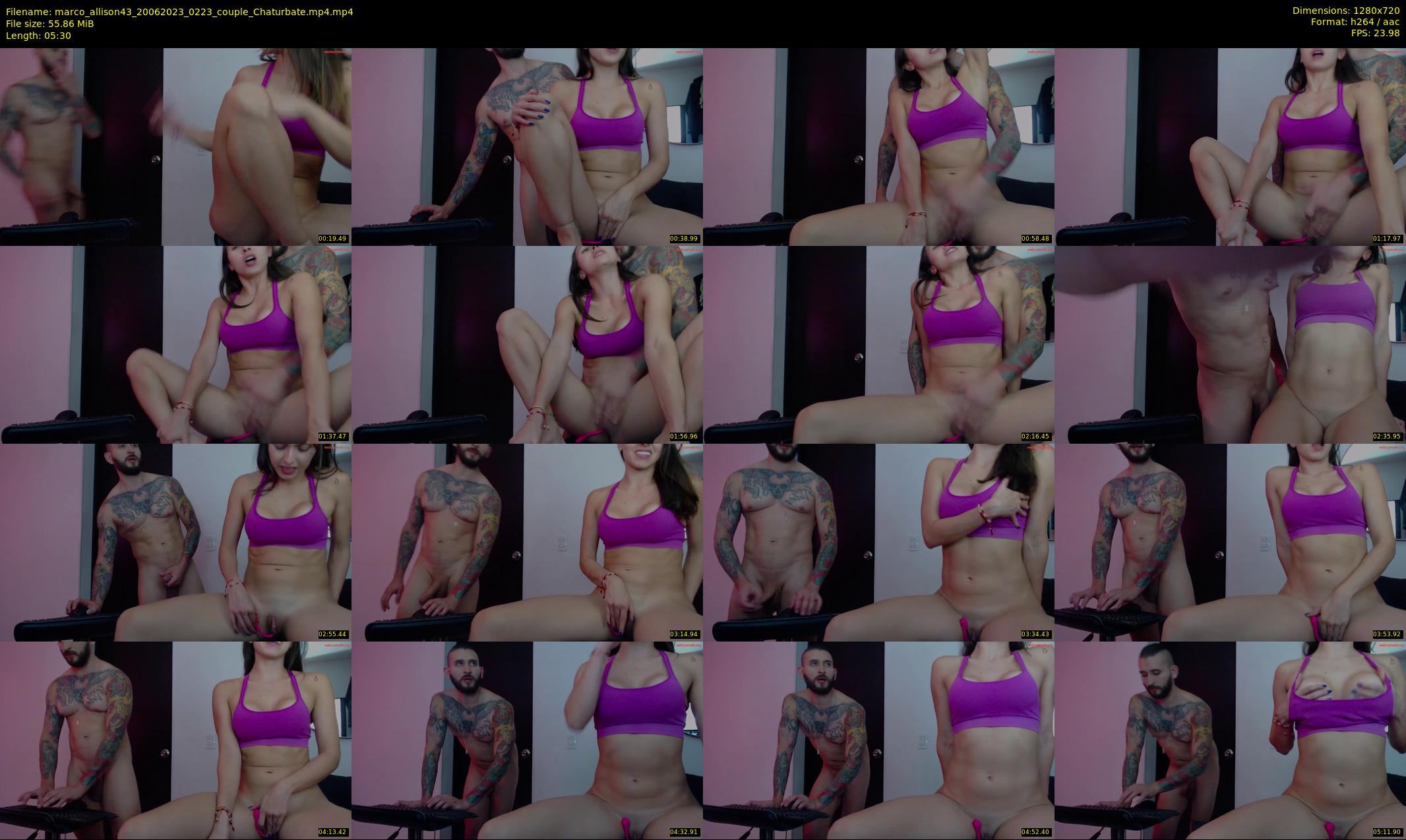 marco_allison43 — 6 minute Chaturbate couple cam show recording, 720p, Jun 20, 2023