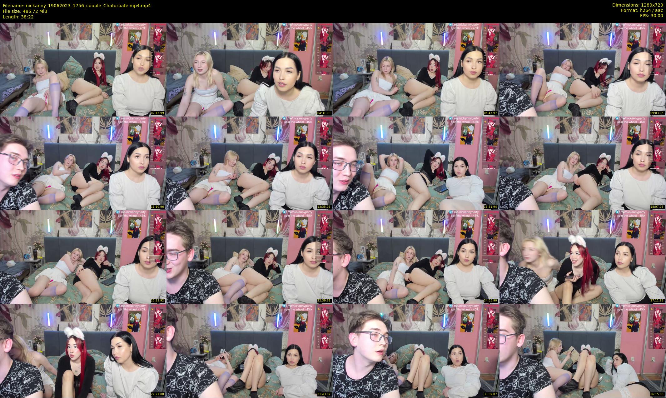nickanny — 39 minute Chaturbate couple cam show recording, 720p, Jun 19, 2023