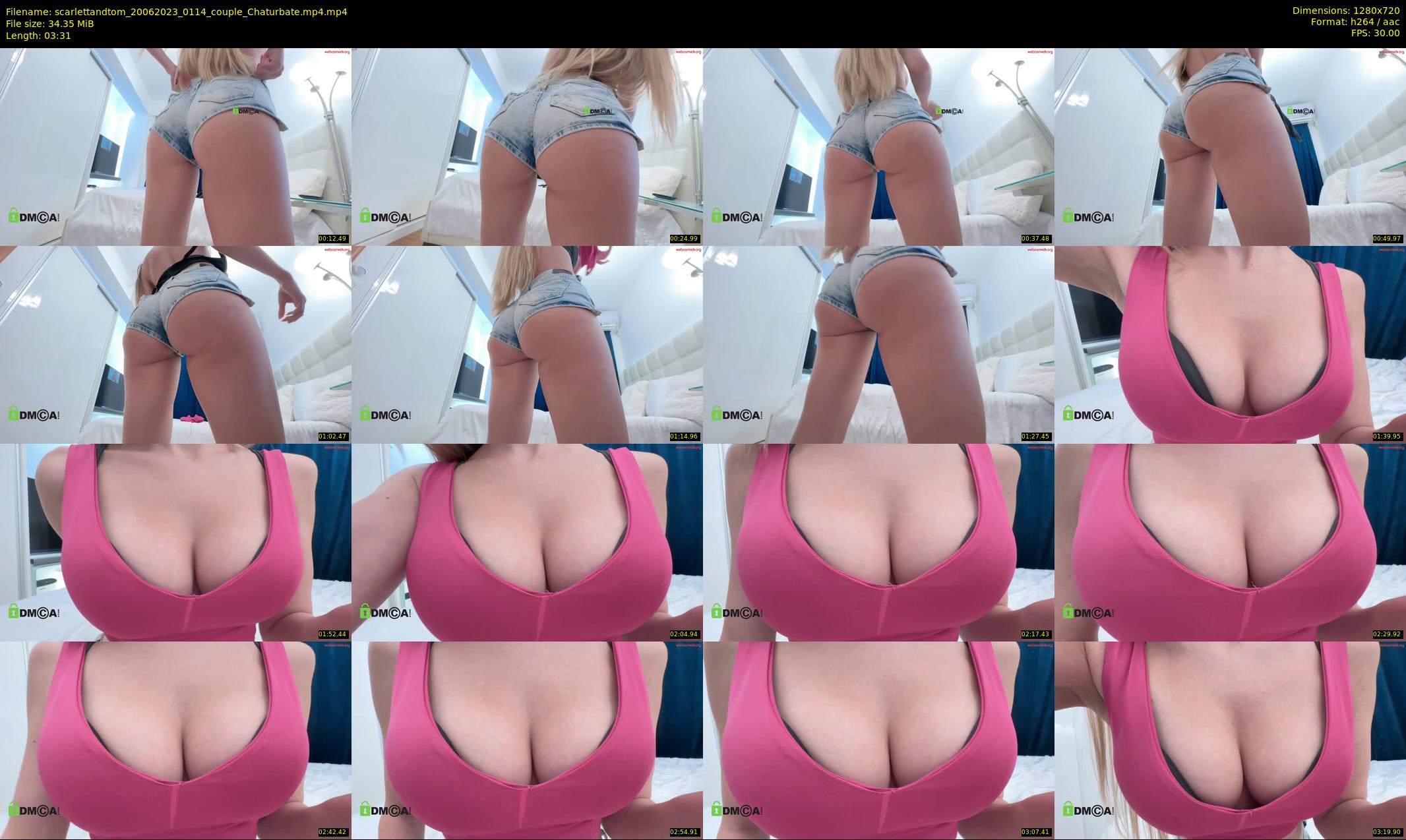 scarlettandtom — 4 minute Chaturbate couple cam show recording, 720p, Jun 20, 2023
