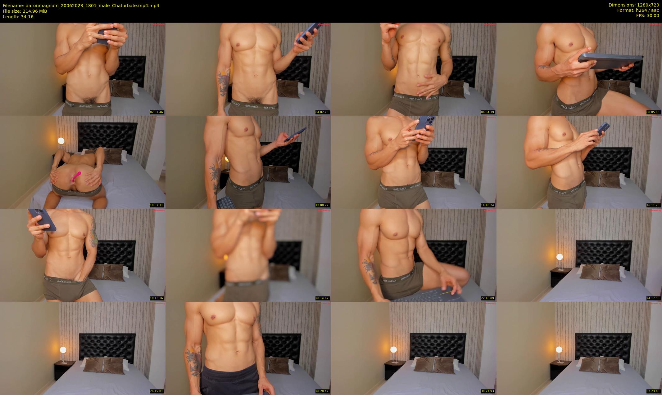 aaronmagnum — 35 minute Chaturbate male cam show recording, 720p, Jun 20, 2023