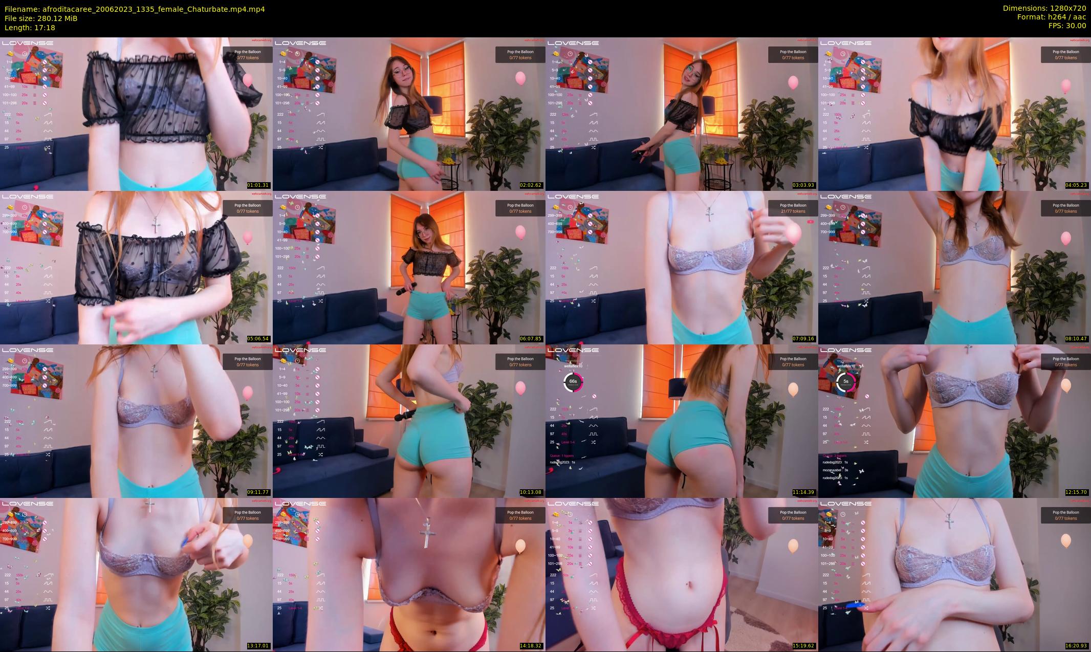 afroditacaree — 18 minute Chaturbate female cam show recording, 720p, Jun 20, 2023