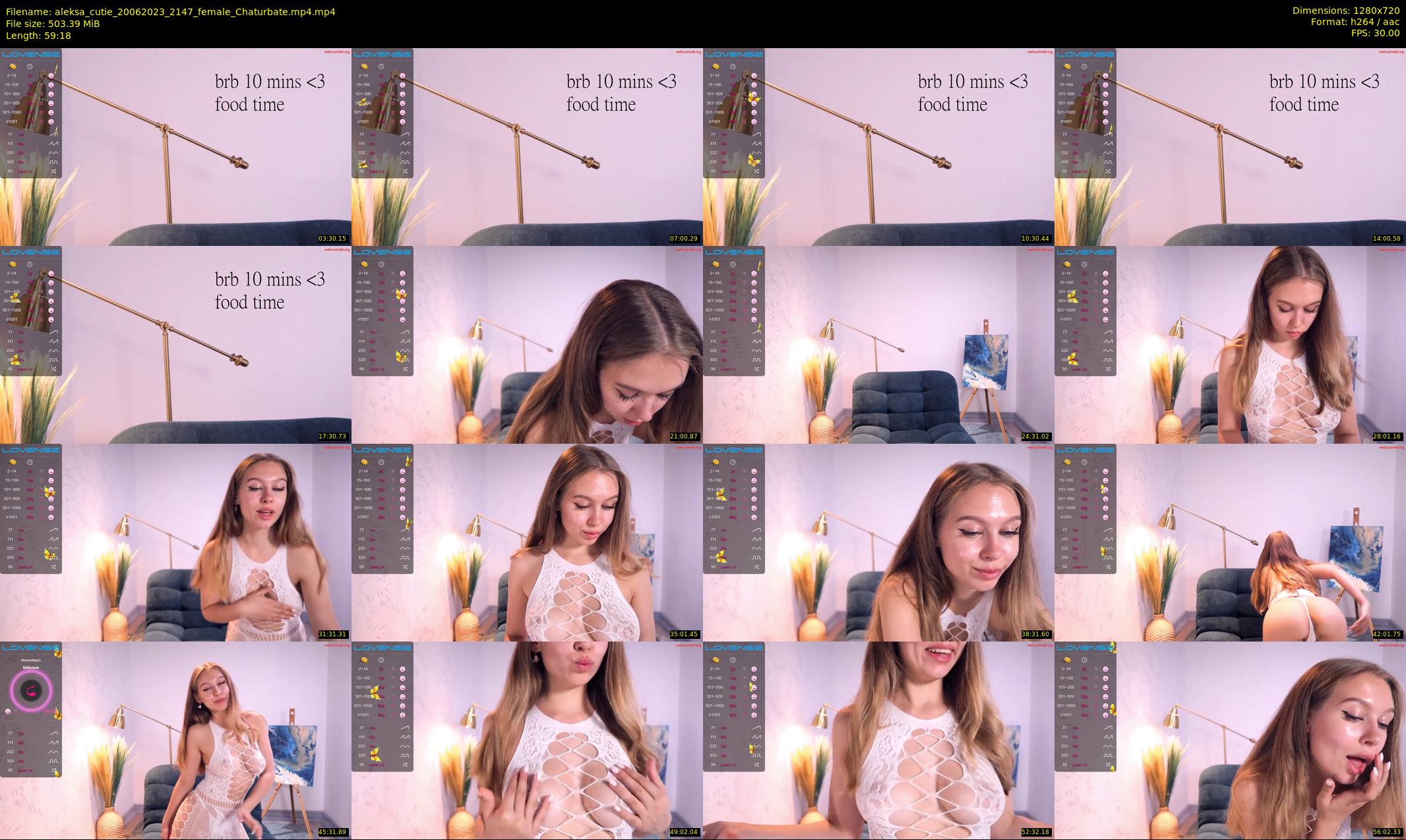 aleksa_cutie — 60 minute Chaturbate female cam show recording, 720p, Jun 20, 2023