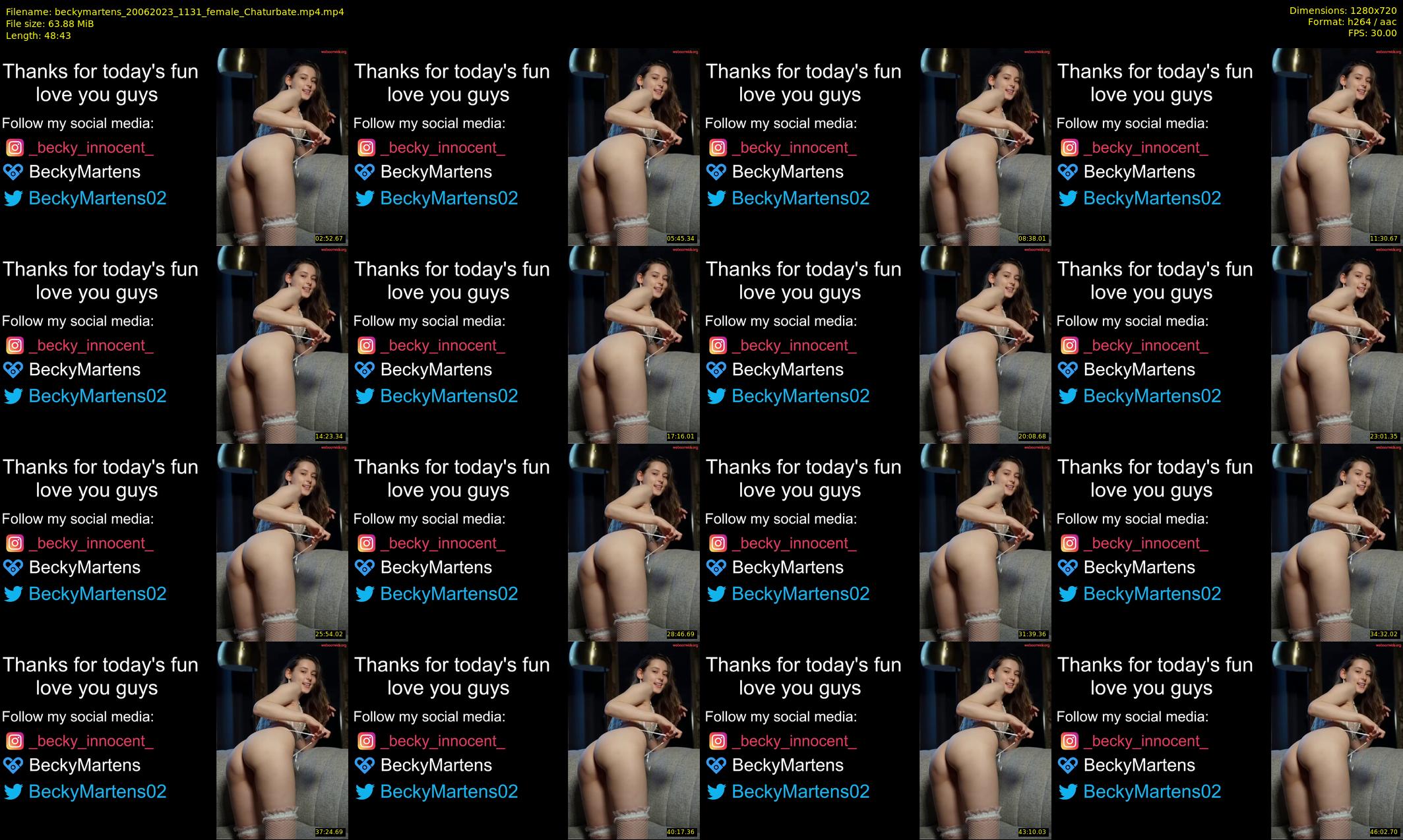 beckymartens — 49 minute Chaturbate female cam show recording, 720p, Jun 20, 2023