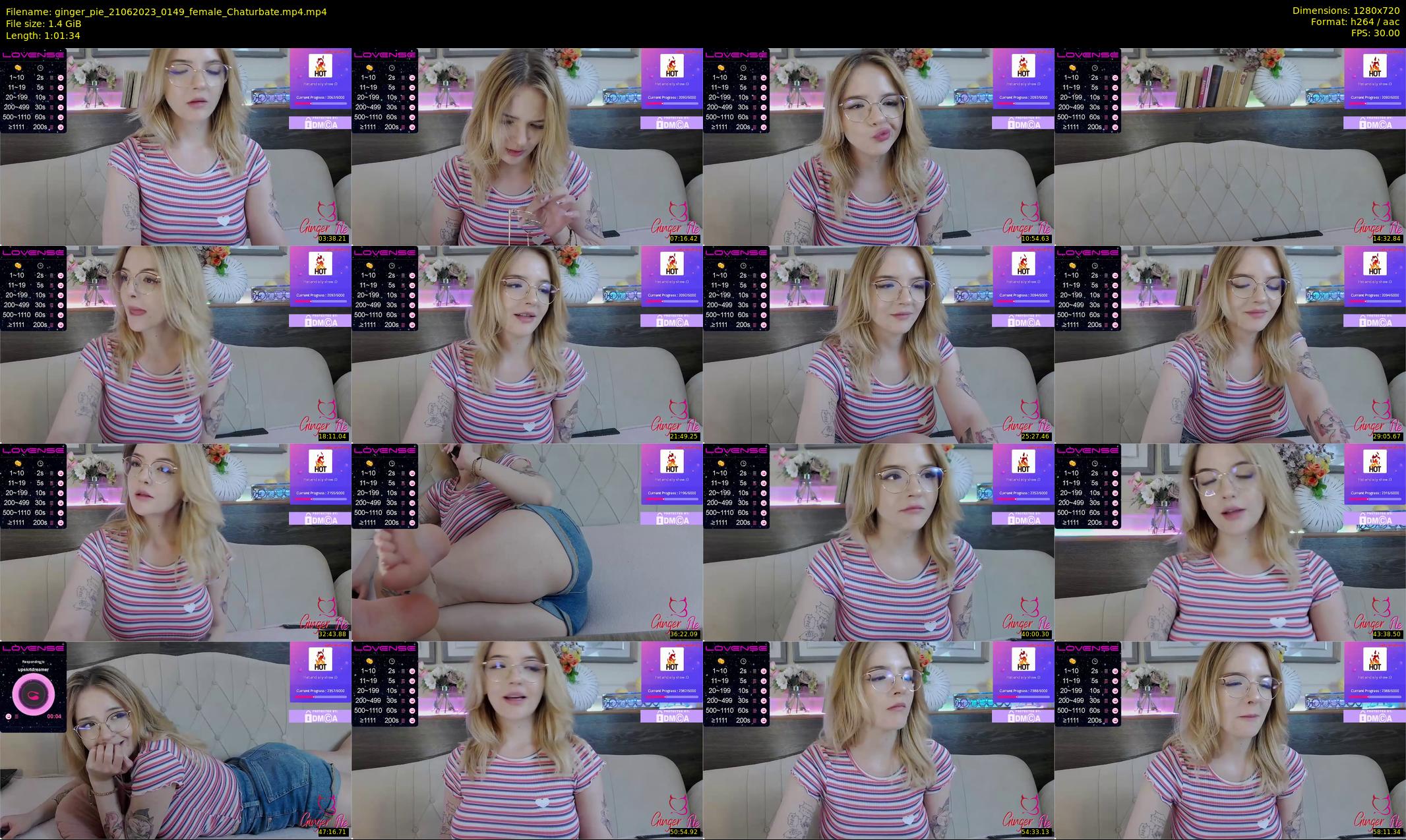 ginger_pie — 62 minute Chaturbate female cam show recording, 720p, Jun 21, 2023