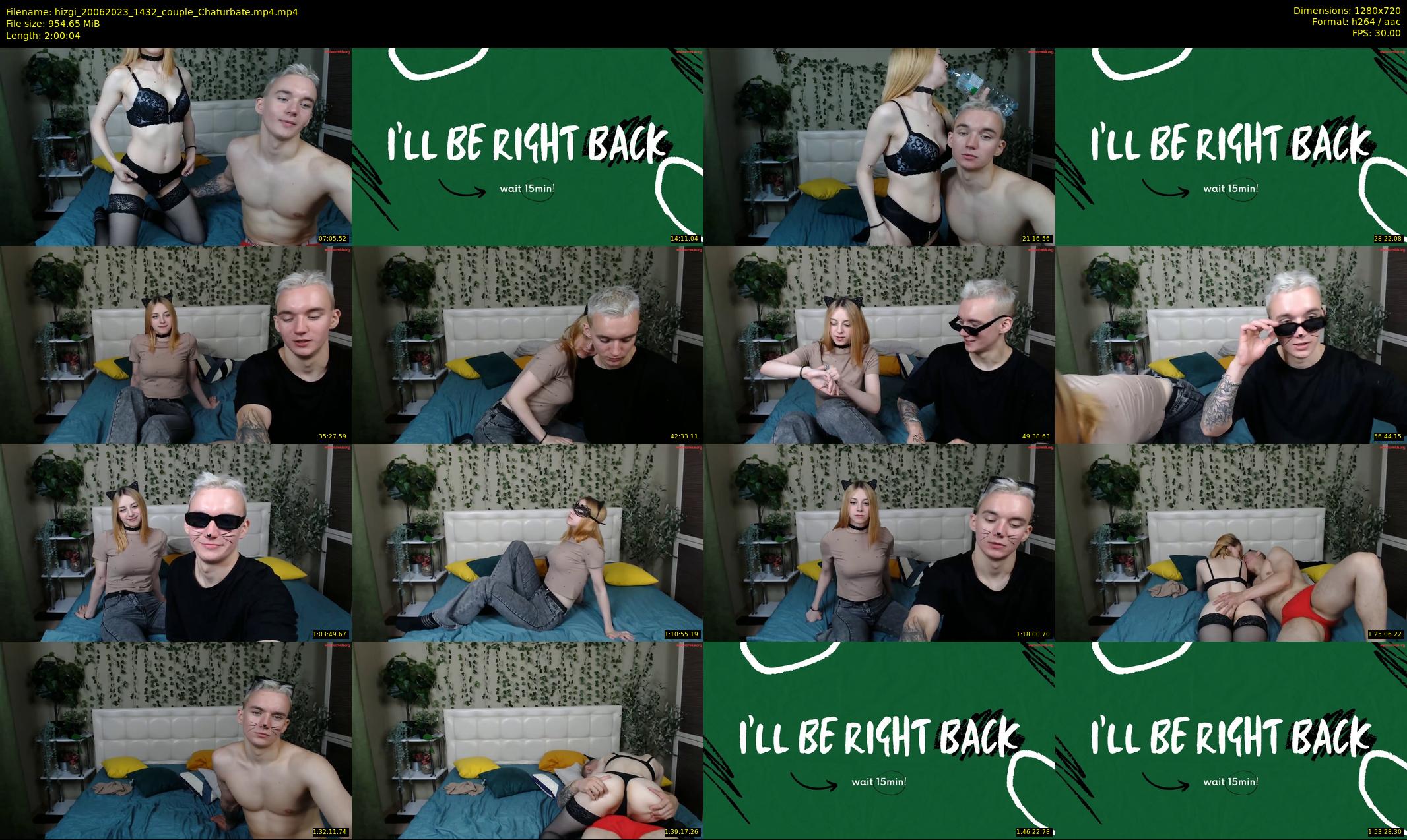 hizgi — 121 minute Chaturbate couple cam show recording, 720p, Jun 20, 2023