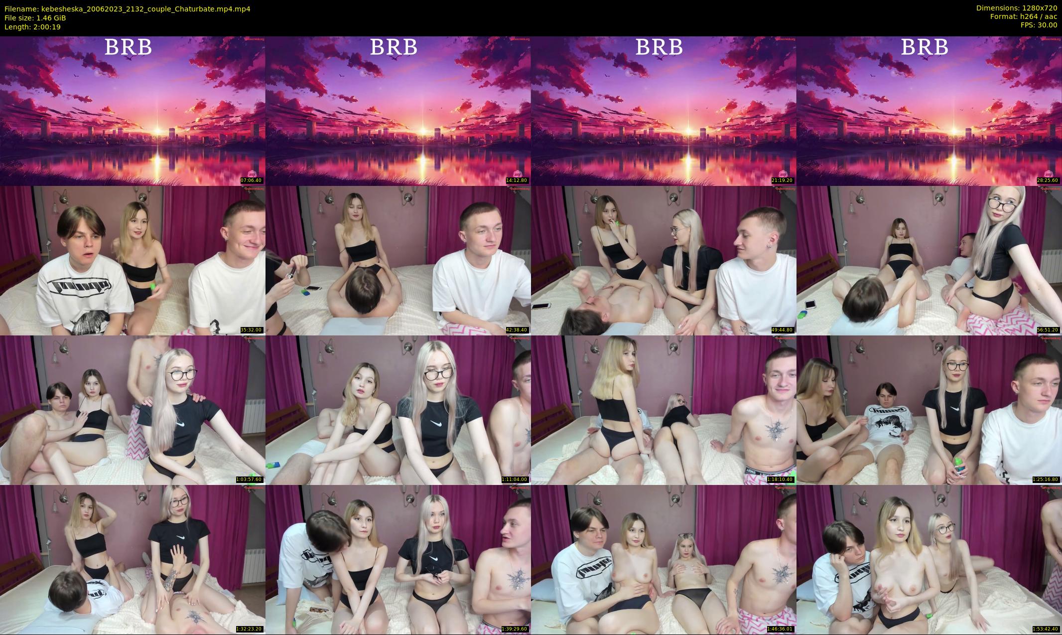 kebesheska — 121 minute Chaturbate couple cam show recording, 720p, Jun 20, 2023