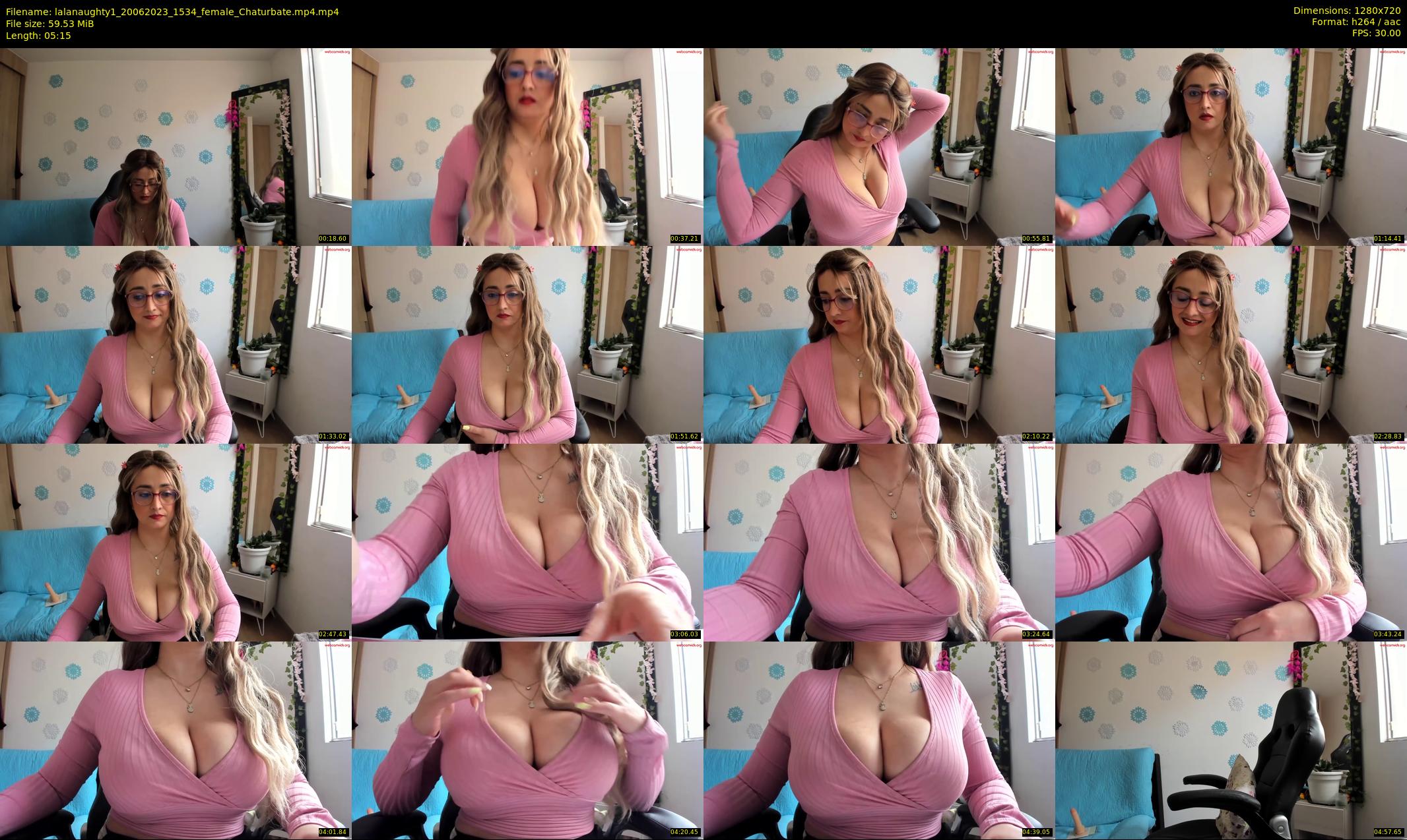 lalanaughty1 — 6 minute Chaturbate female cam show recording, 720p, Jun 20, 2023