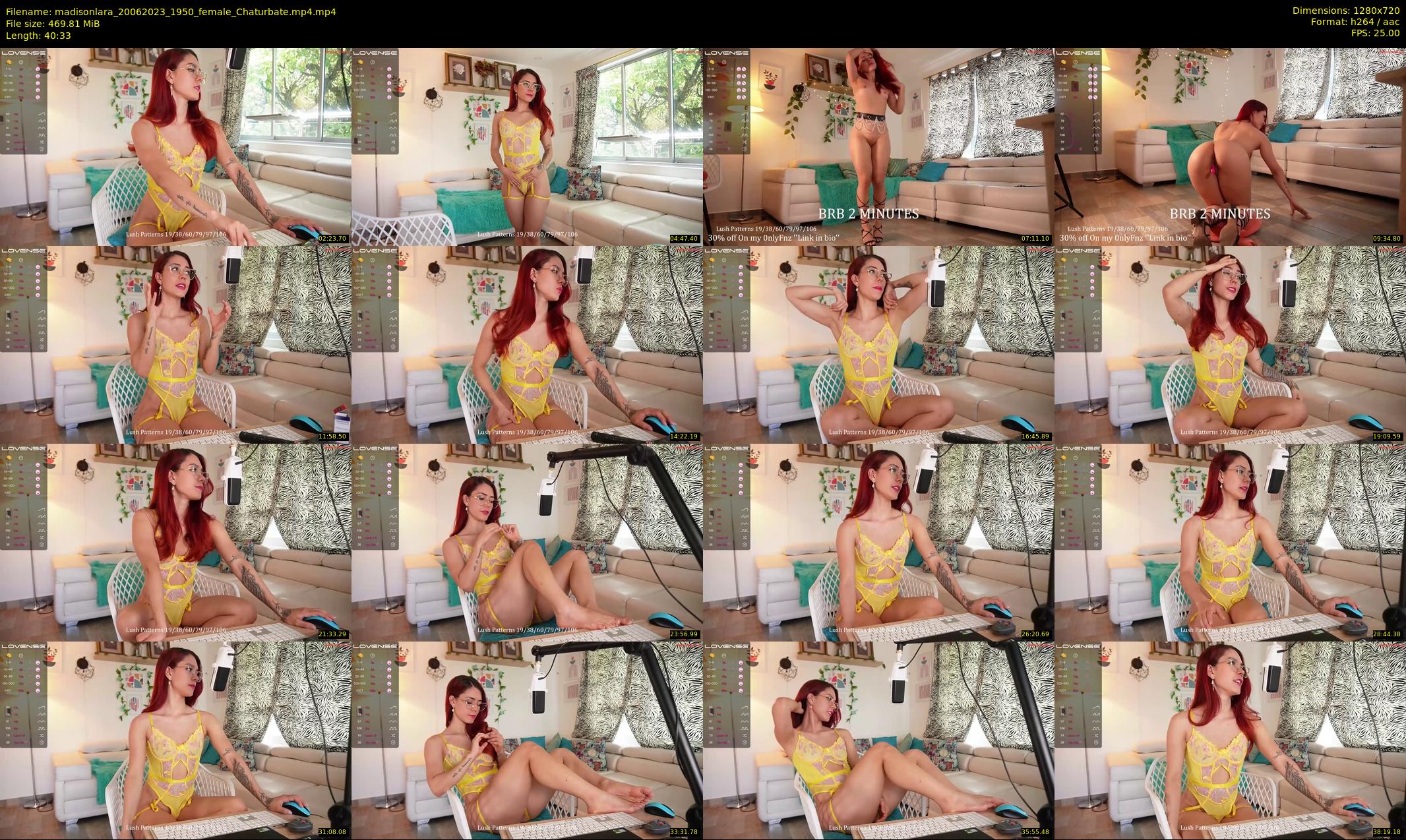 madisonlara — 41 minute Chaturbate female cam show recording, 720p, Jun 20, 2023