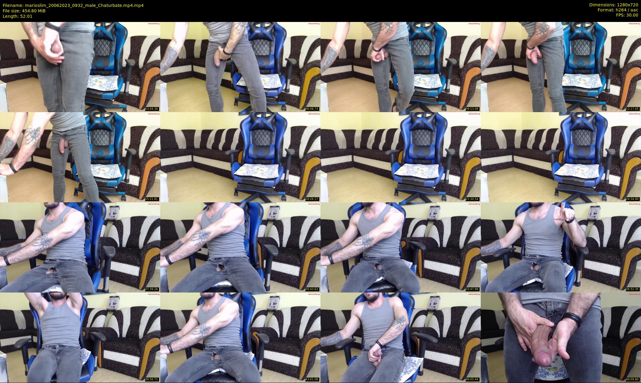 marioslim — 53 minute Chaturbate male cam show recording, 720p, Jun 20, 2023