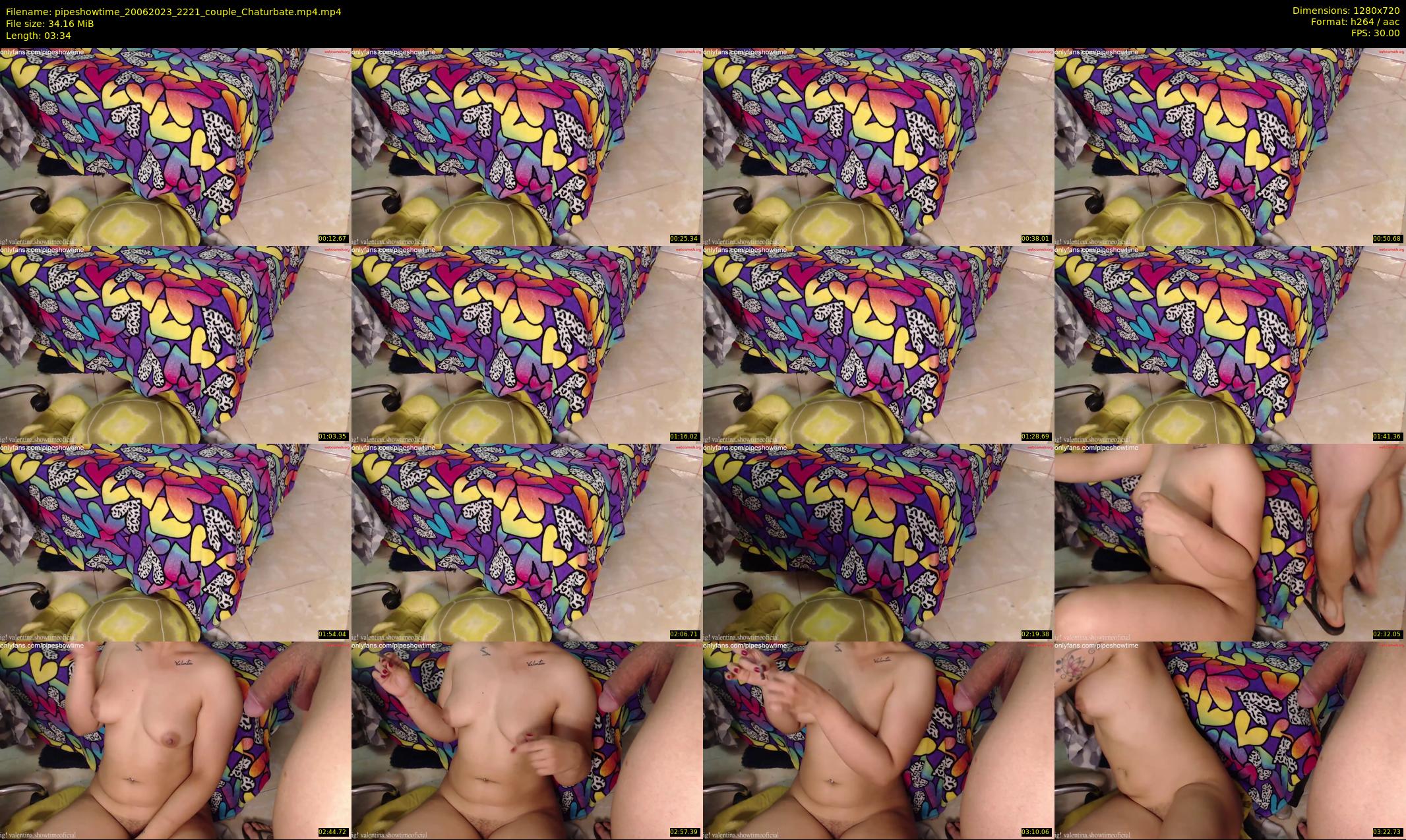 pipeshowtime — 4 minute Chaturbate couple cam show recording, 720p, Jun 20, 2023