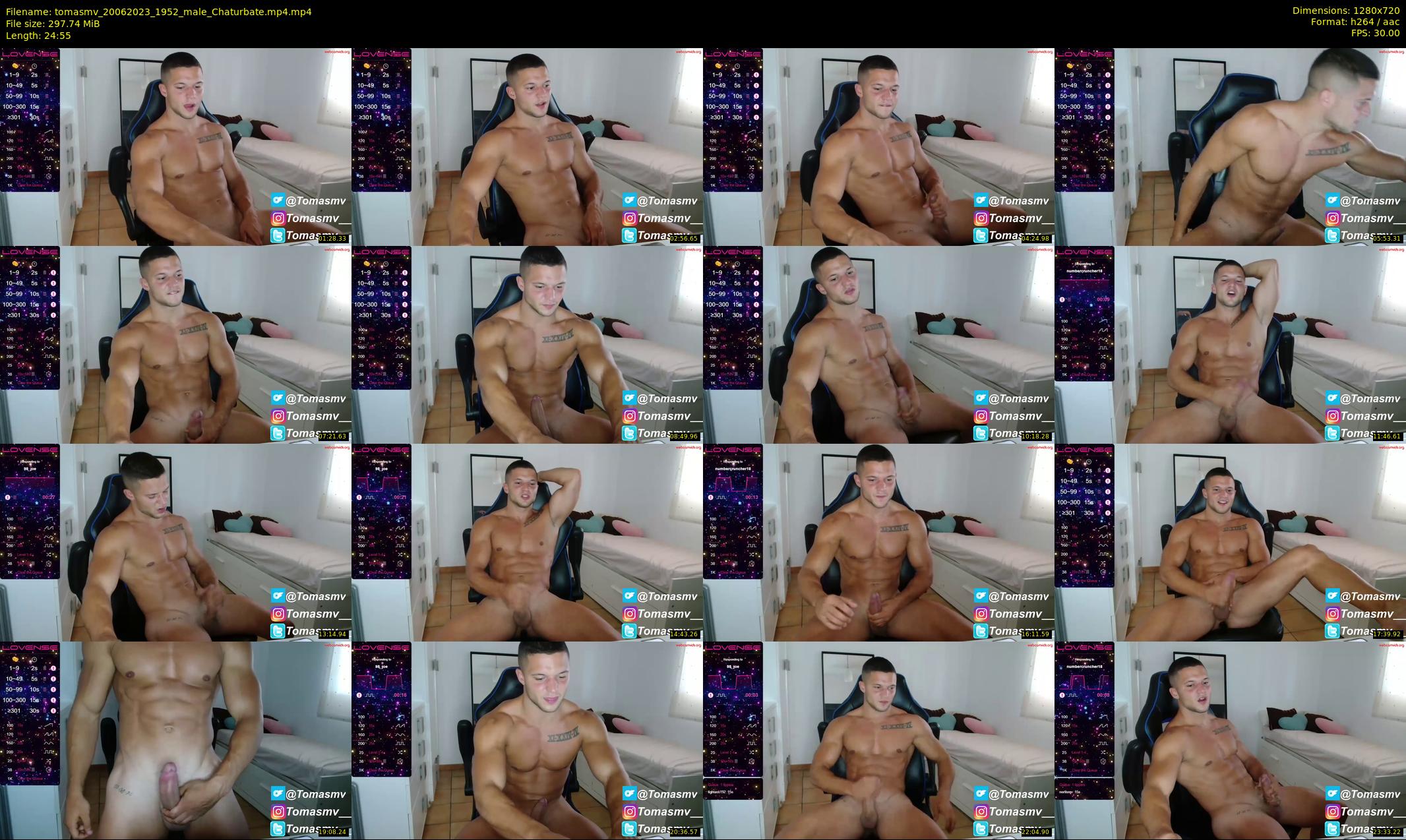 tomasmv — 25 minute Chaturbate male cam show recording, 720p, Jun 20, 2023
