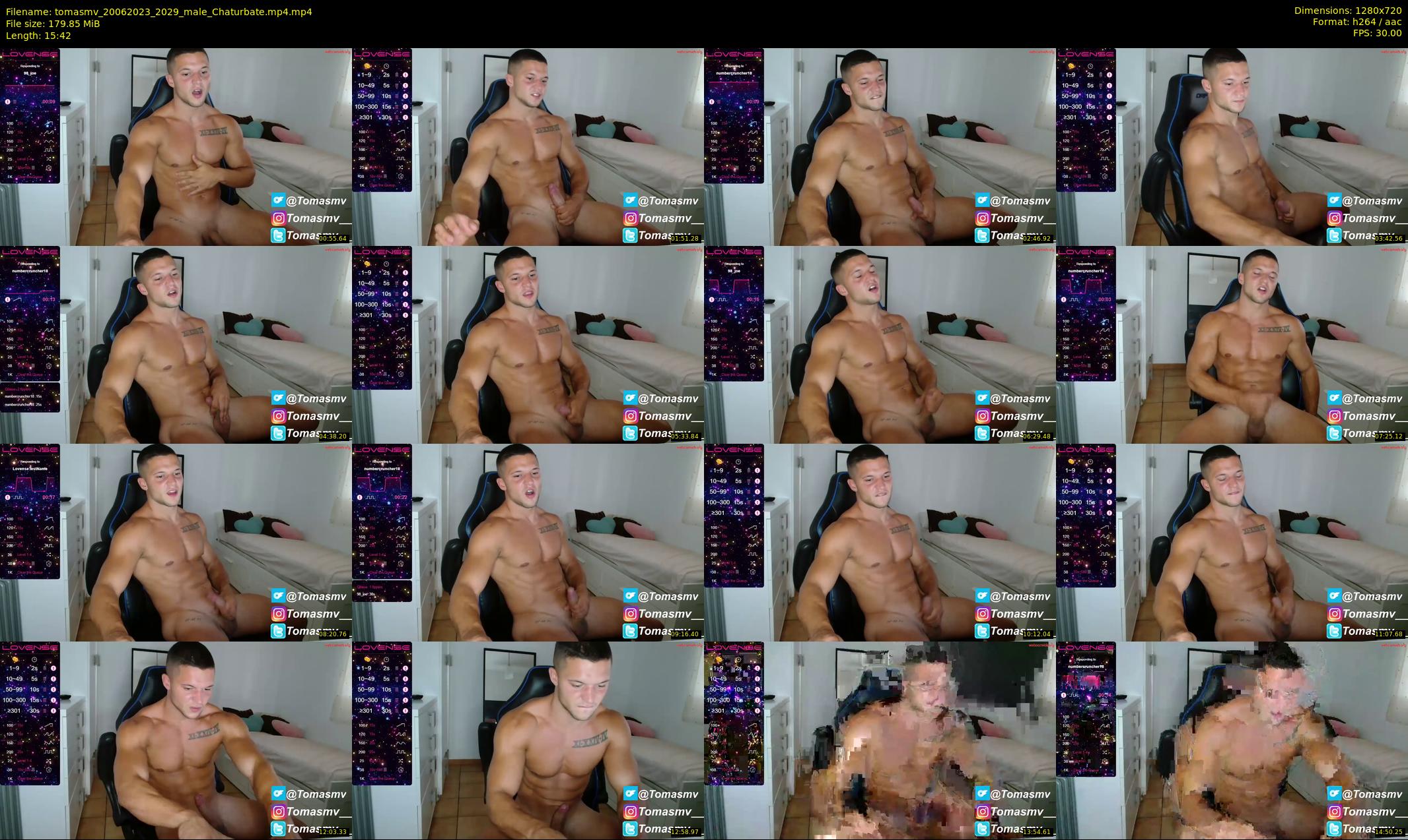 tomasmv — 16 minute Chaturbate male cam show recording, 720p, Jun 20, 2023