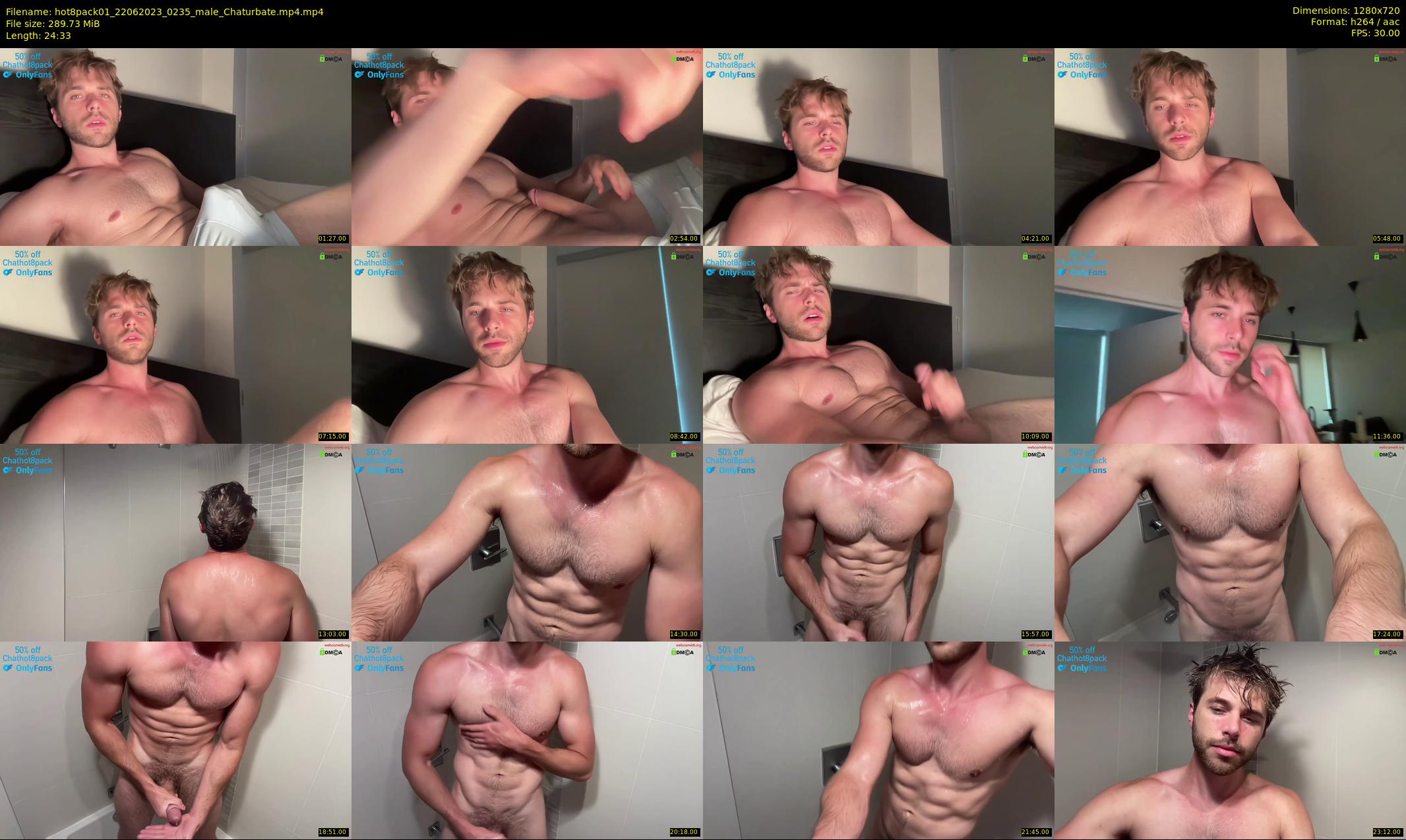 hot8pack01 — 25 minute Chaturbate male cam show recording, 720p, Jun 22, 2023
