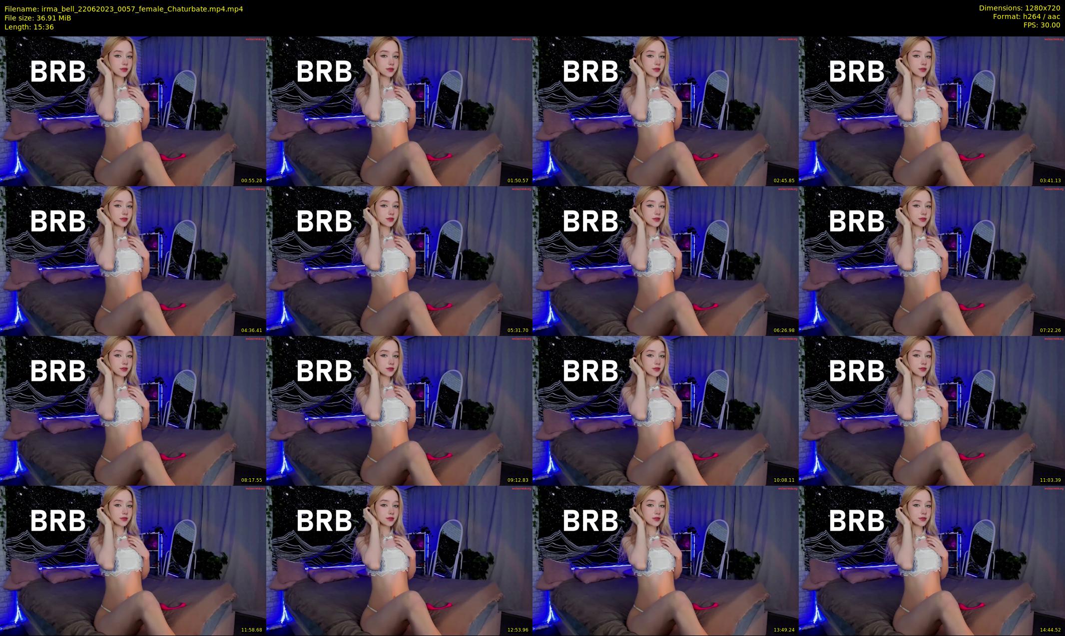 irma_bell — 16 minute Chaturbate female cam show recording, 720p, Jun 22, 2023