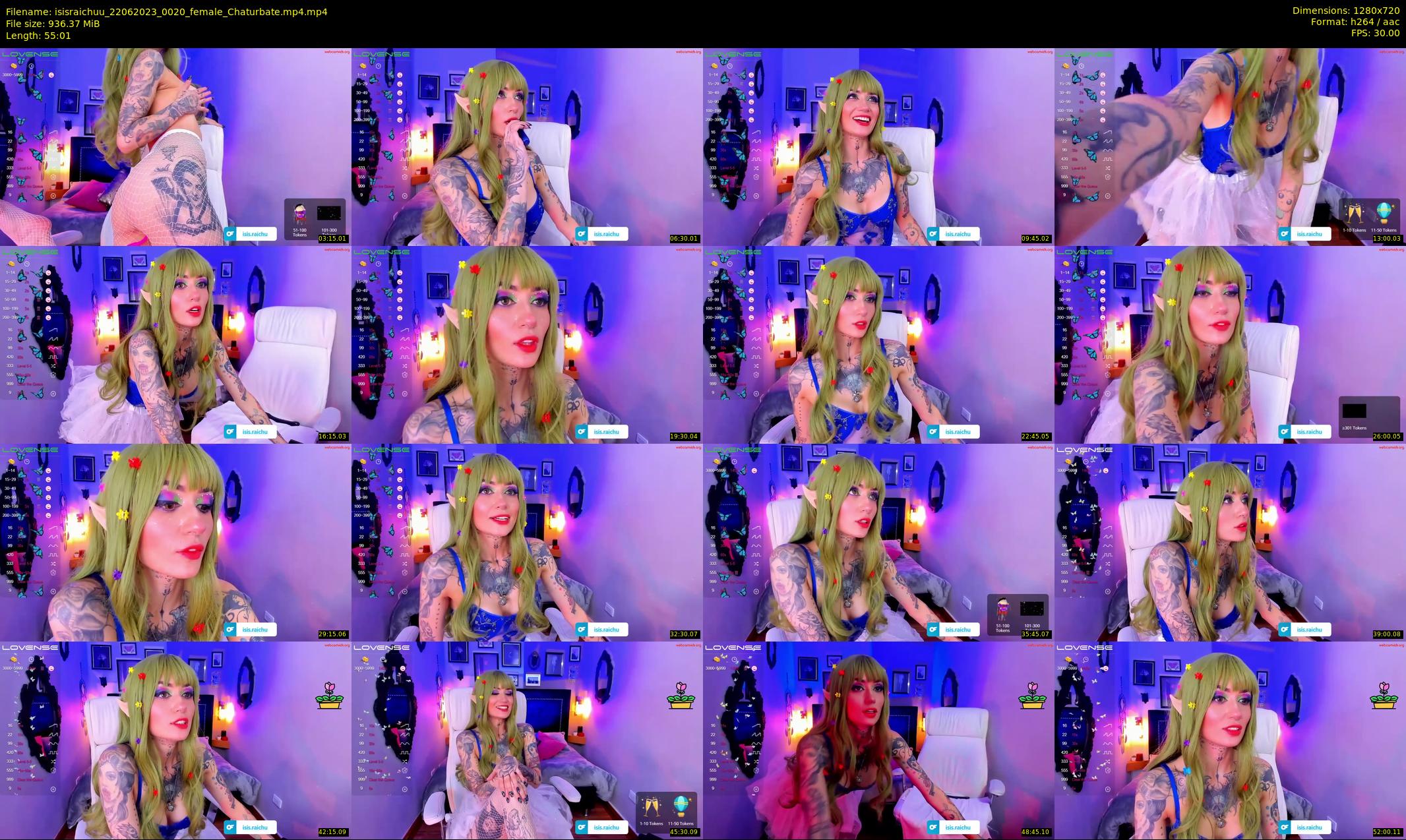 isisraichuu — 56 minute Chaturbate female cam show recording, 720p, Jun 22, 2023