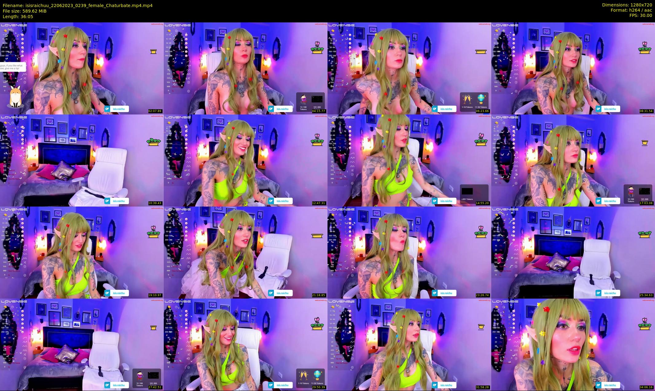 isisraichuu — 37 minute Chaturbate female cam show recording, 720p, Jun 22, 2023