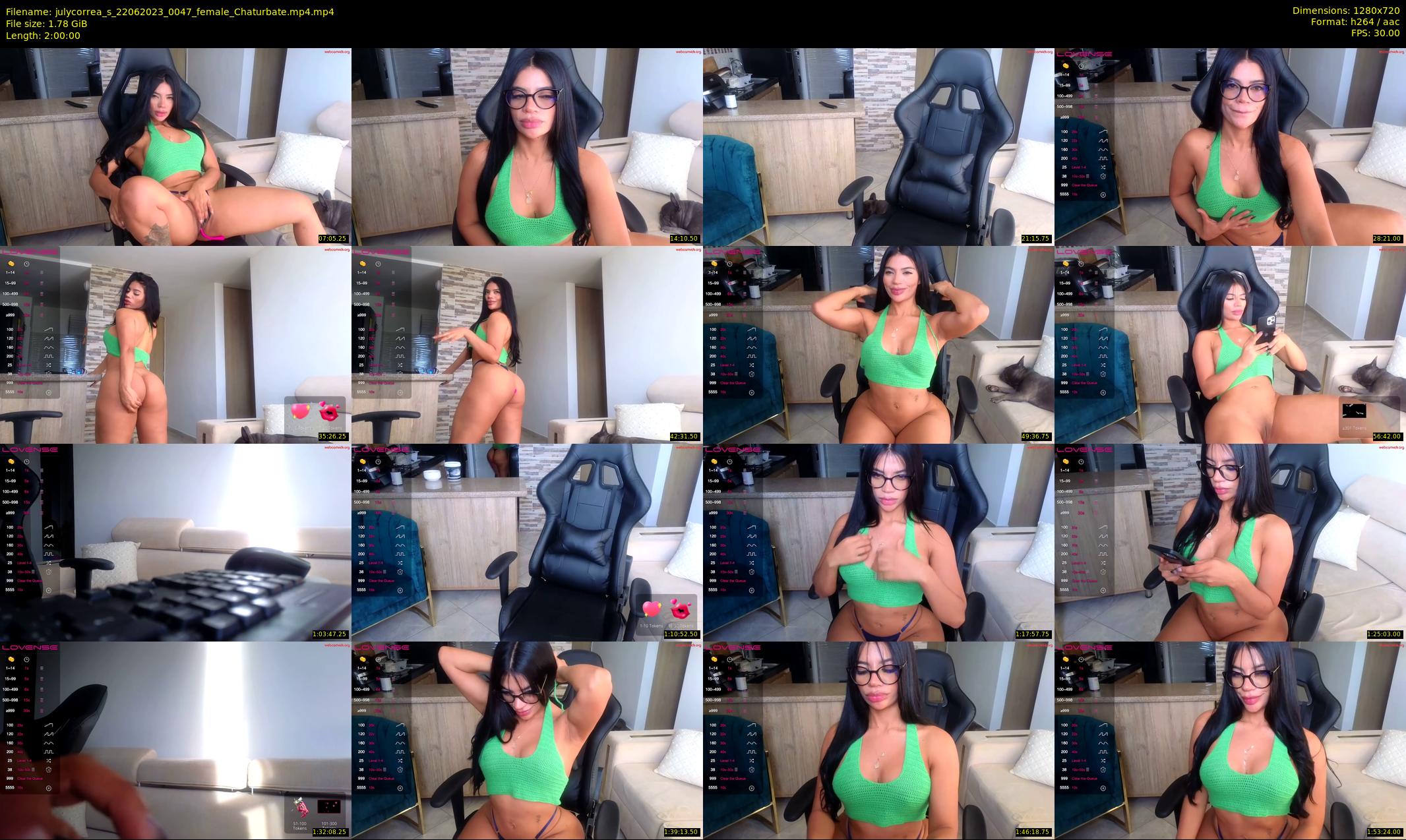 julycorrea_s — 120 minute Chaturbate female cam show recording, 720p, Jun 22, 2023