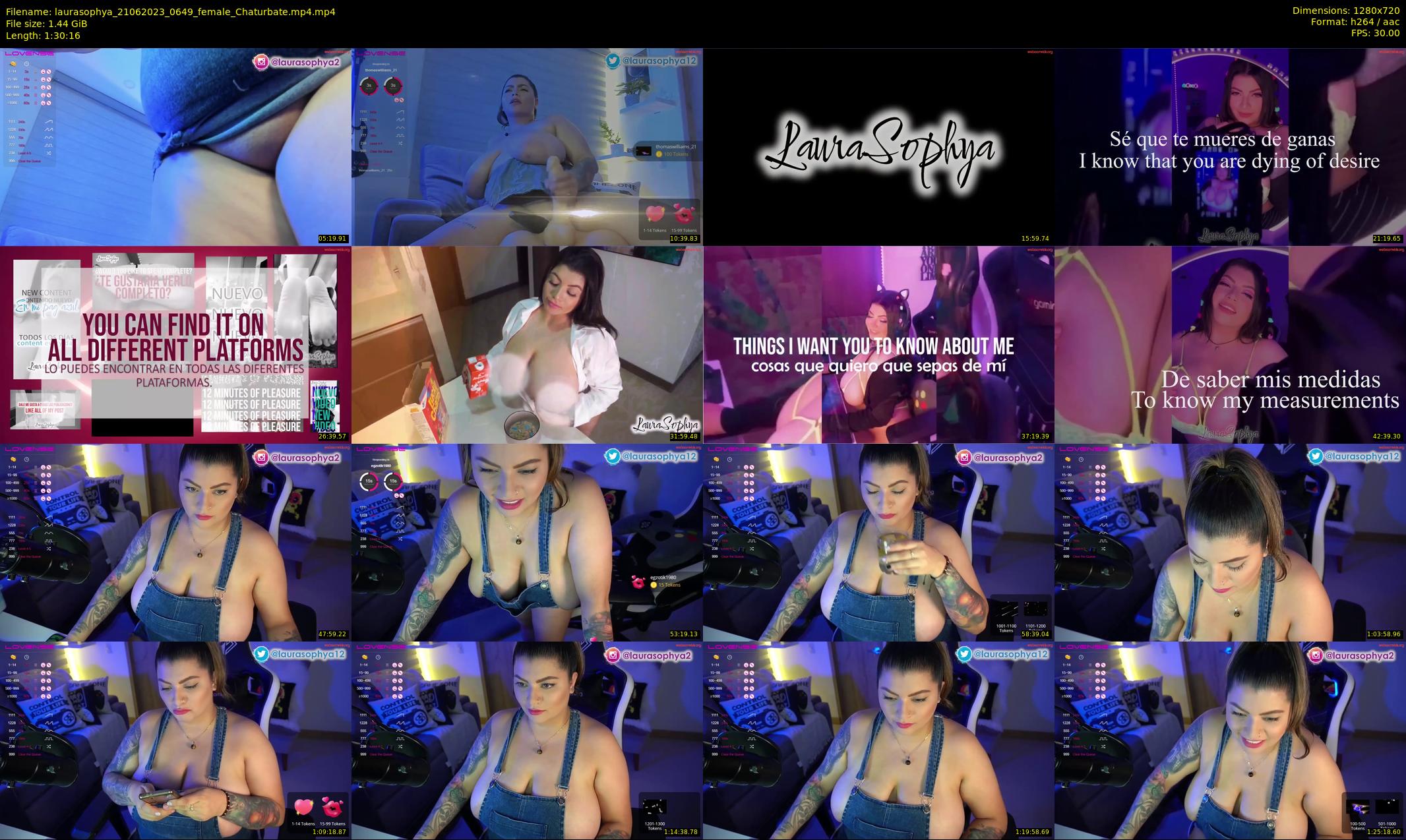 laurasophya — 91 minute Chaturbate female cam show recording, 720p, Jun 21, 2023