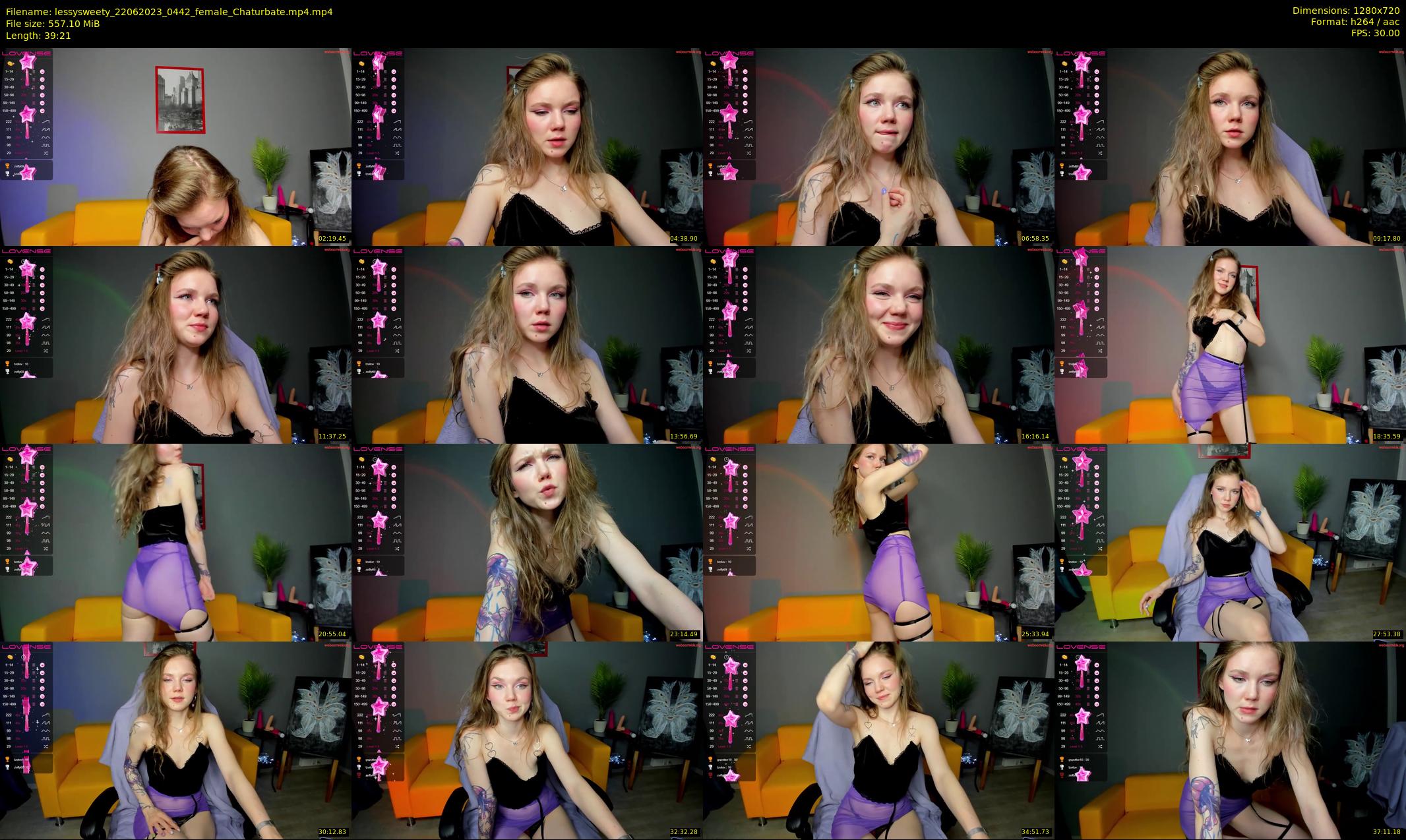 lessysweety — 40 minute Chaturbate female cam show recording, 720p, Jun 22, 2023