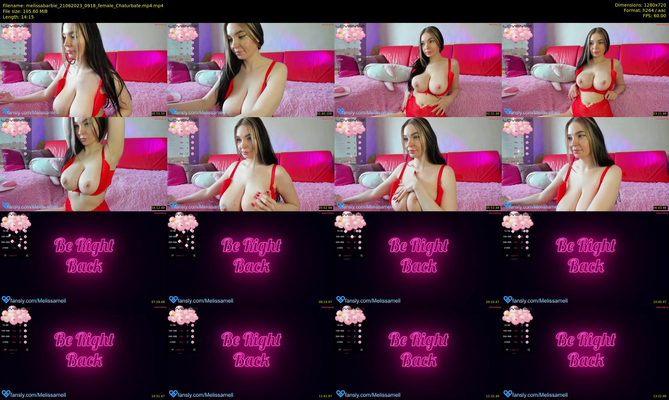 melissabarbie — 15 minute Chaturbate couple cam show recording, 720p, Jun 21, 2023