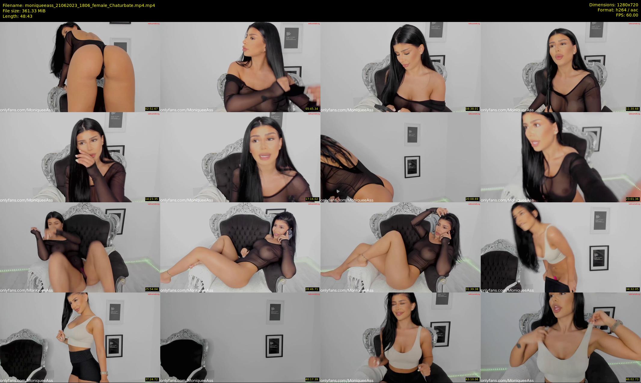 moniqueeass — 49 minute Chaturbate female cam show recording, 720p, Jun 21, 2023