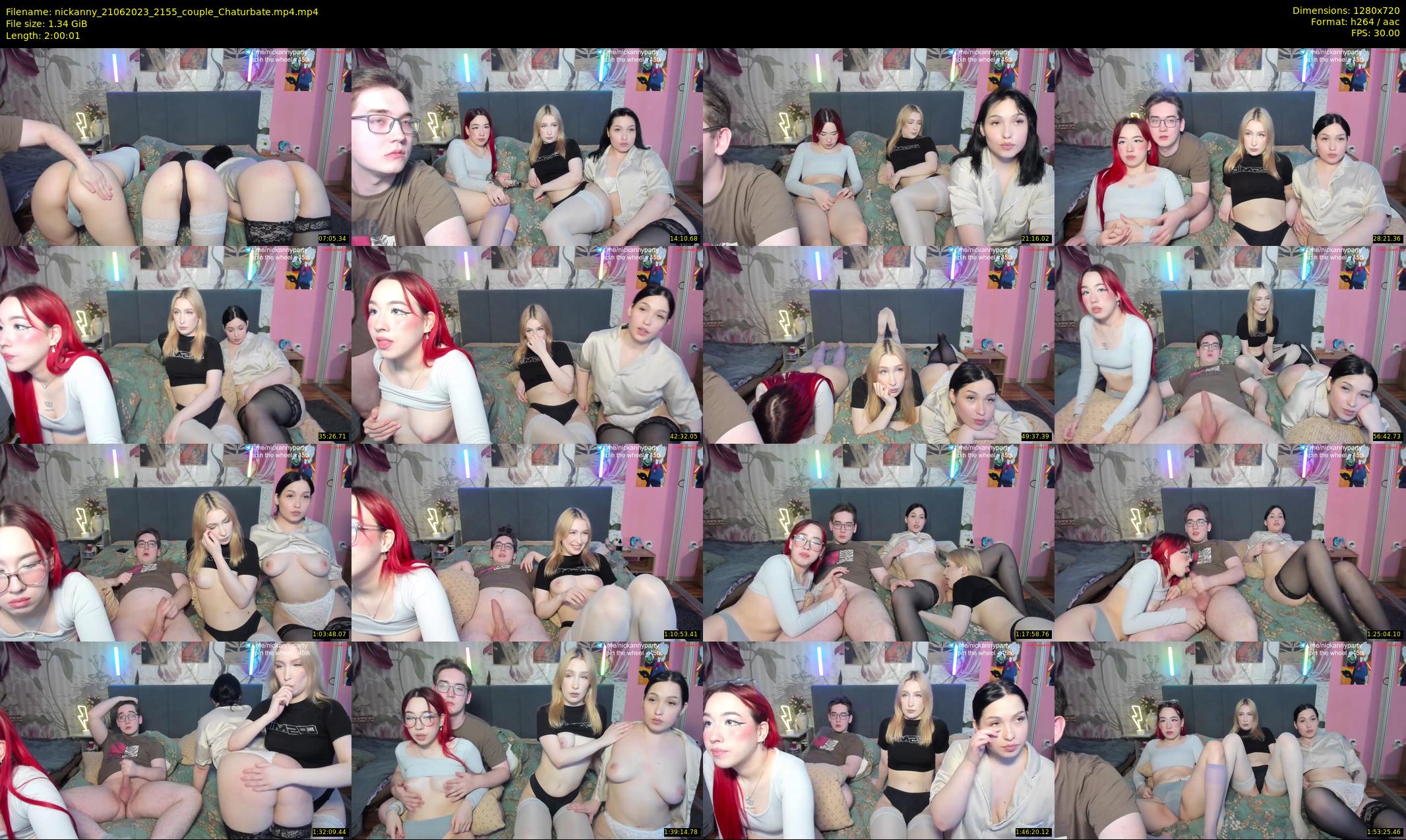 nickanny — 121 minute Chaturbate couple cam show recording, 720p, Jun 21, 2023