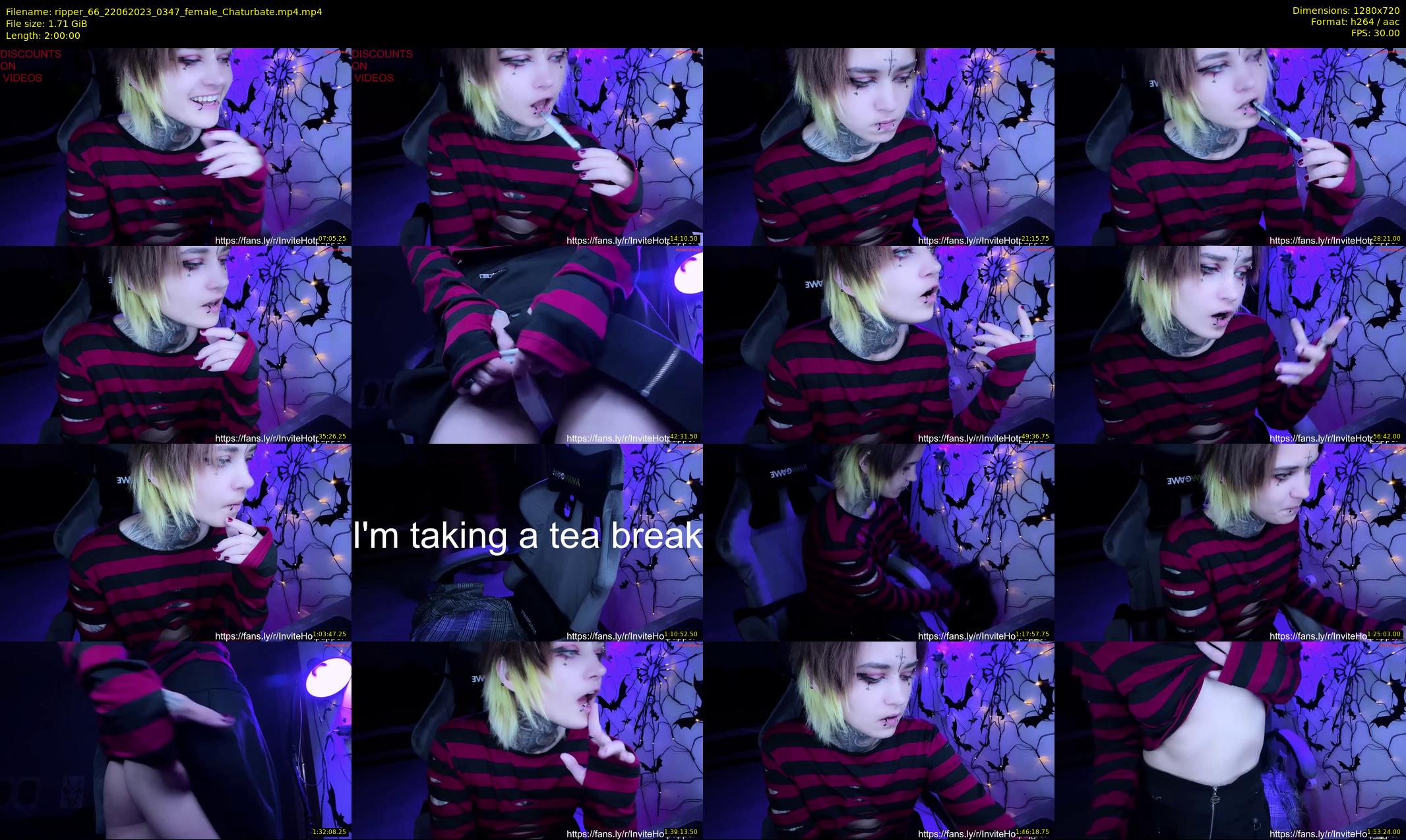 ripper_66 — 120 minute Chaturbate female cam show recording, 720p, Jun 22, 2023